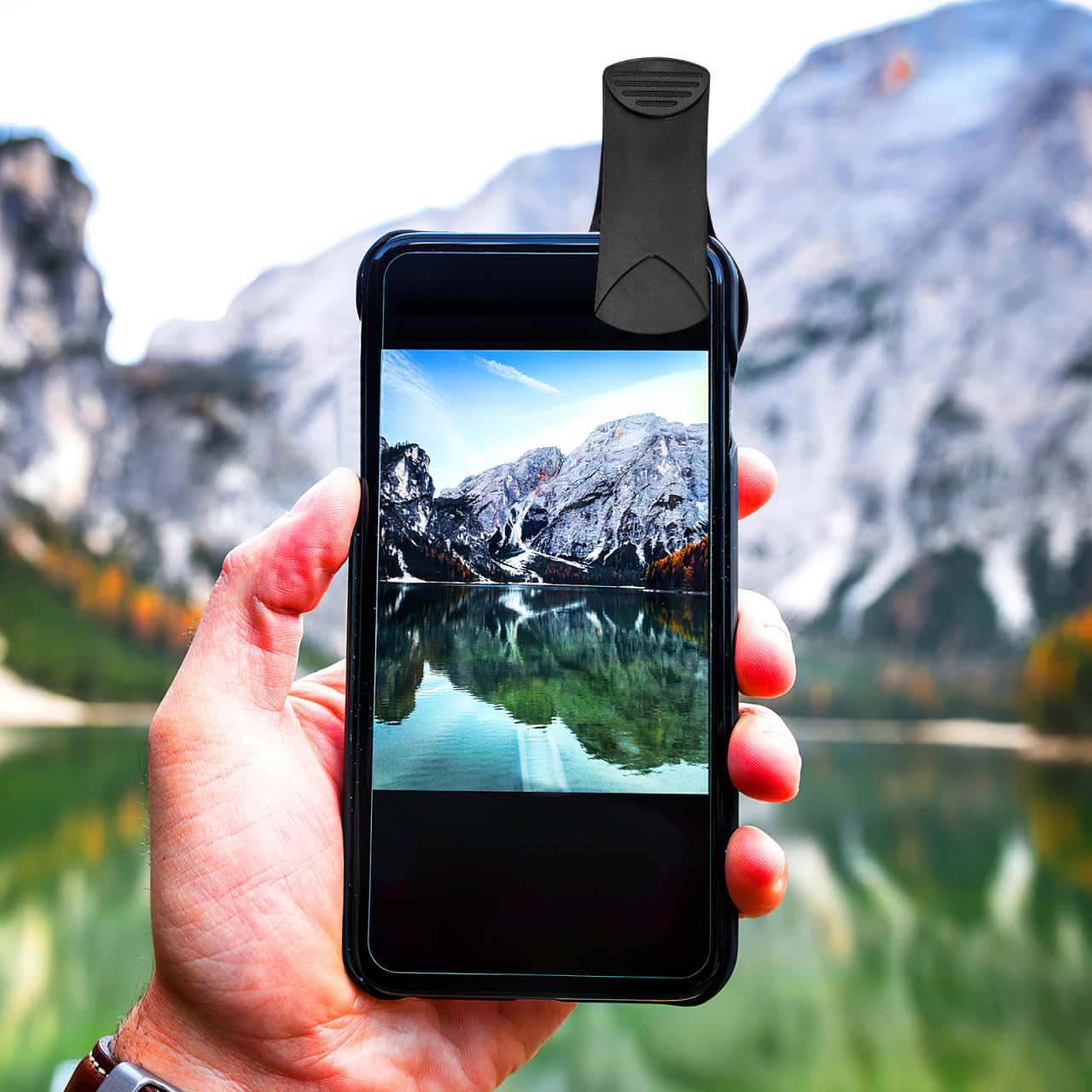 Hemobllo Objectif Macro pour Appareil Photo de téléphone Portable 15X 4K – Objectif Universel pour téléphone Portable, Noir, E, Alliage d'aluminium et lentille Optique, Objectif (Longueur