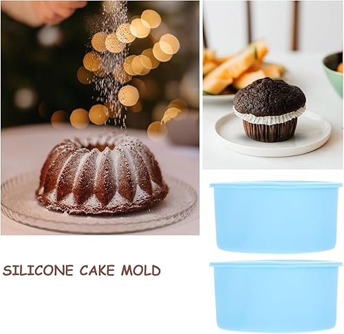Miniatura 6 de Juego de 6 moldes de silicona para hornear, moldes pequeños para cupcakes grandes, moldes para tartas, fáciles de manejar, ahorro de espacio,