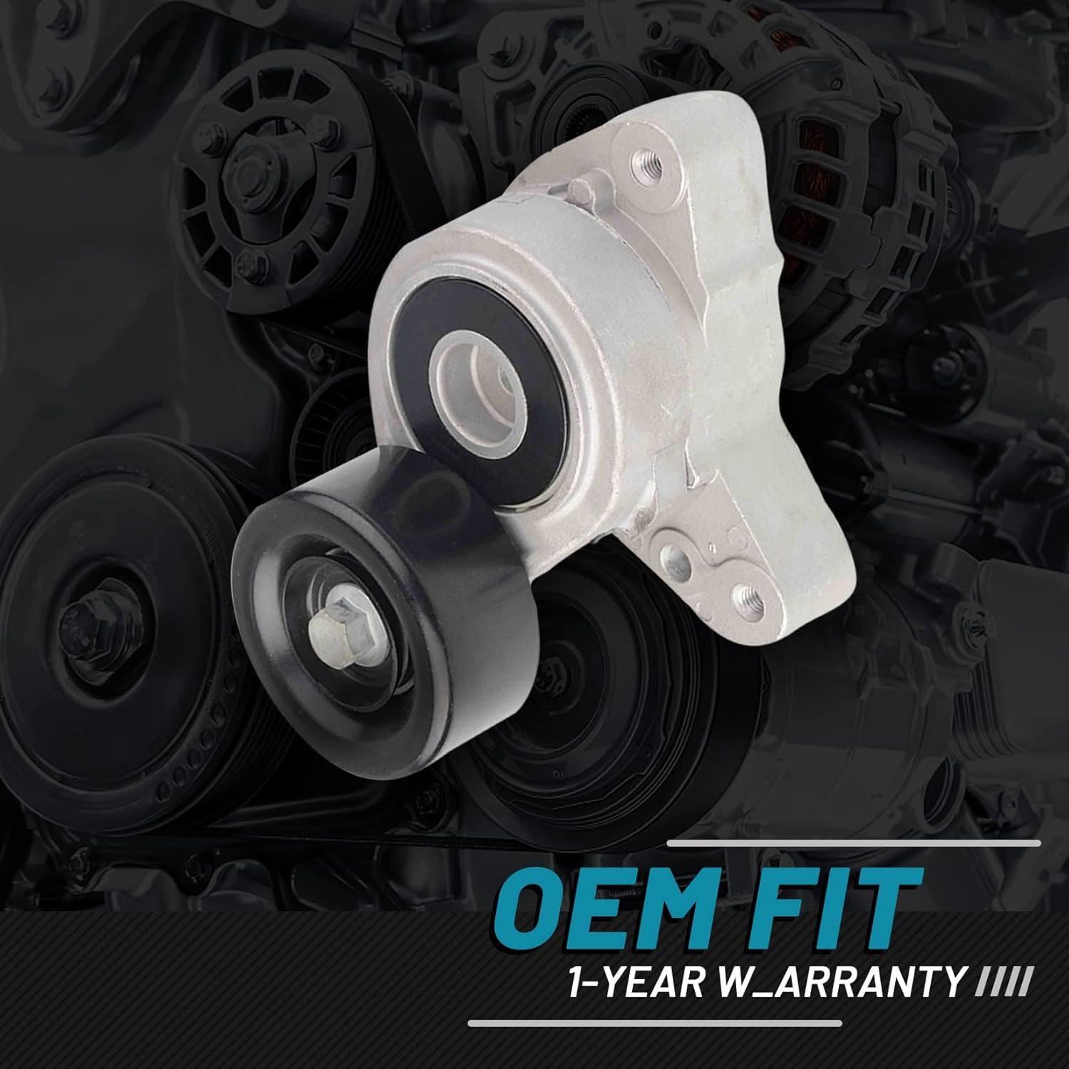 IRONTEK 38278 Belt Tensioner Pulley Assembly fit for Acura (2006-2011 CSX/ 2013-2015 ILX/2007-2012 RDX), fit for Honda (2006-2015 Civic/ 2002-2014 CR-V/ 2003-2011 Element #31170PNA013 33997