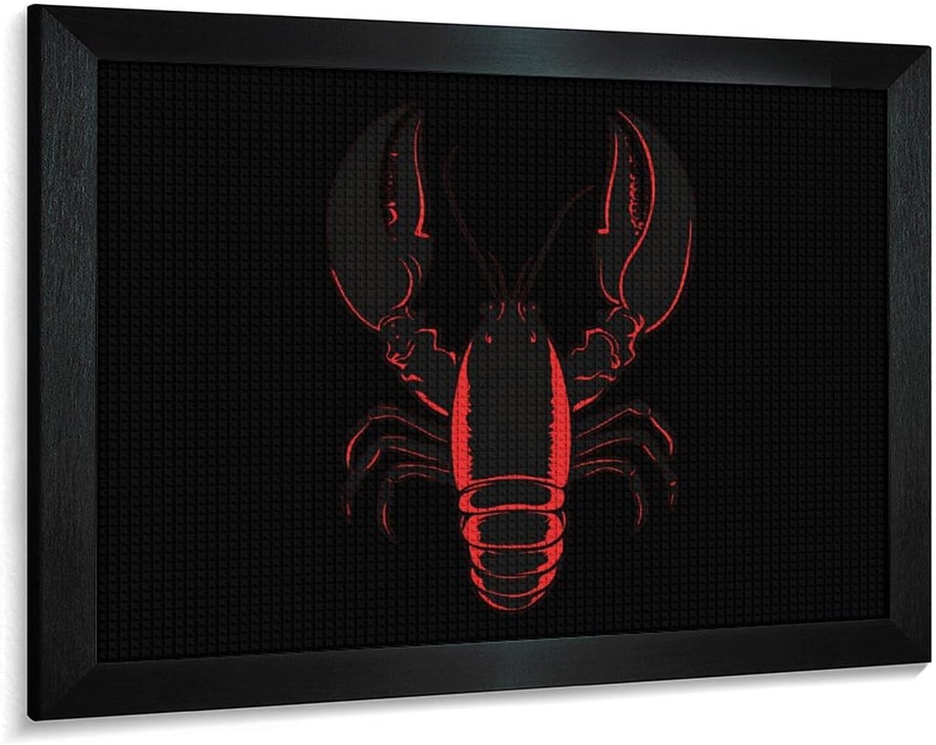 Lobster Crawfish Printed Diamond 5D Painting Kits DIY Full Drill Crafts for Home Wall Decor 16x20 Inch Blackwood 50 * 40cm