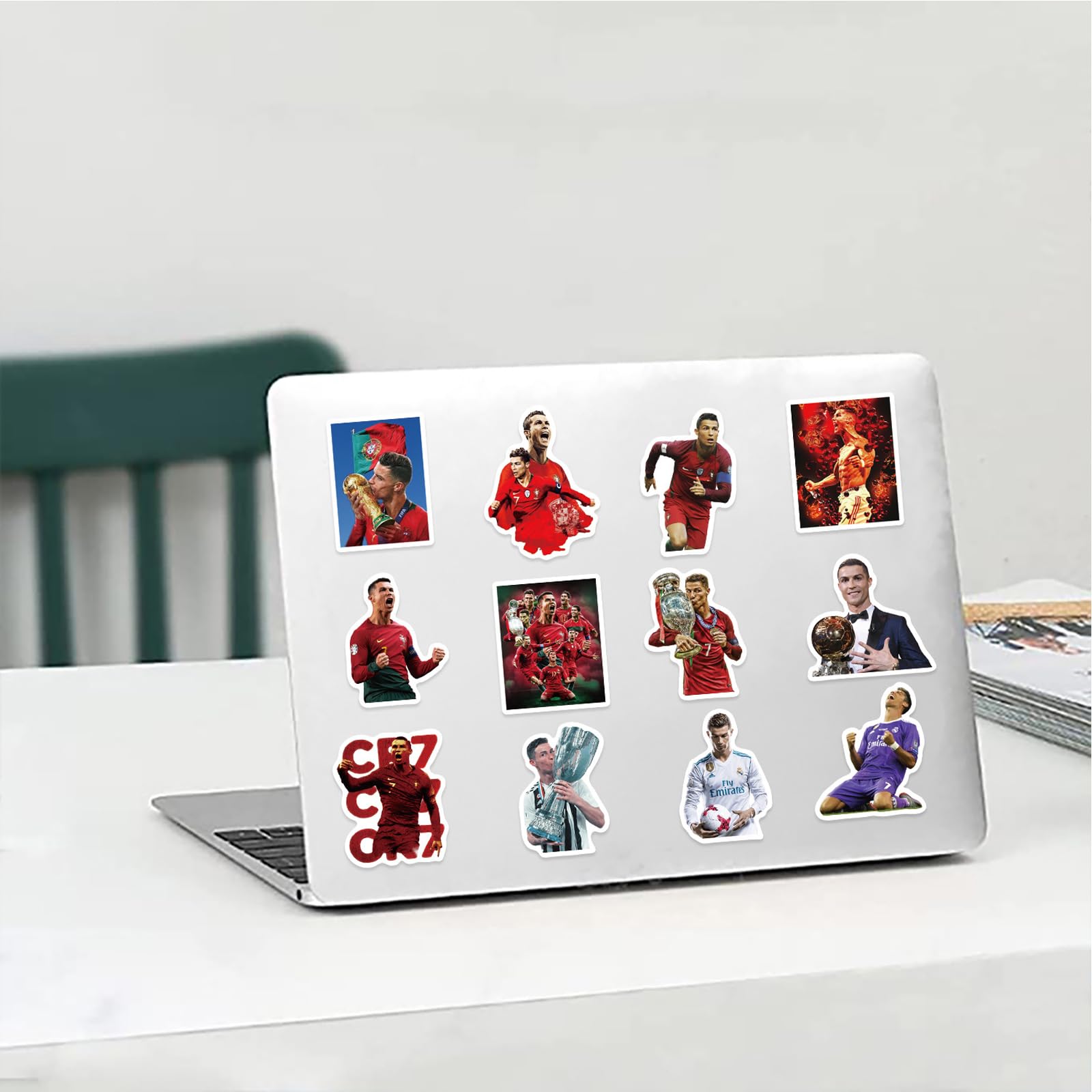 Autocollants Cristiano Ronaldo Vinyle Imperméables Lot de 50 Stickers Football