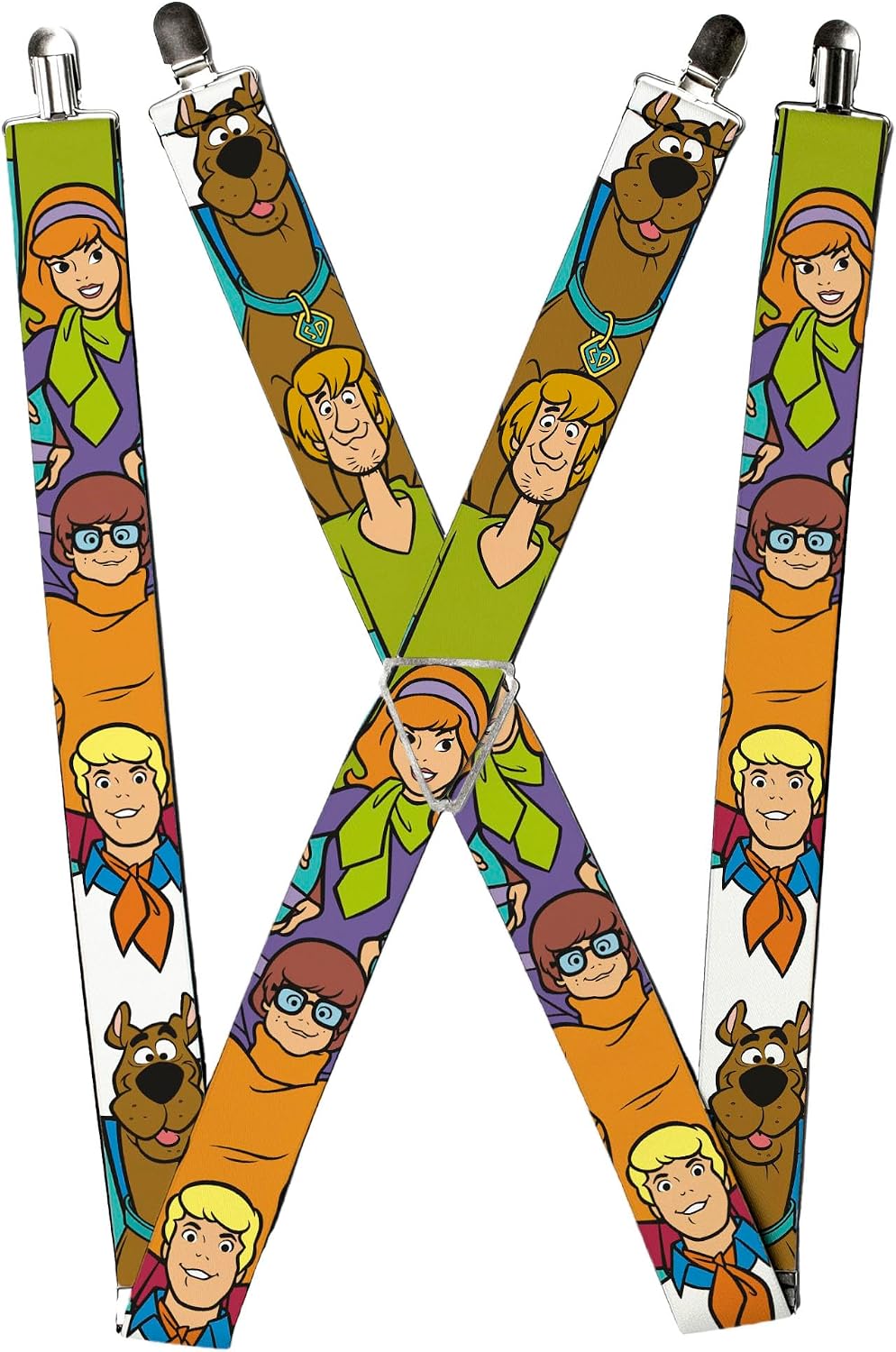 Buckle-Down Scooby Doo Suspenders, Scooby Doo 5 Character Poses Stack