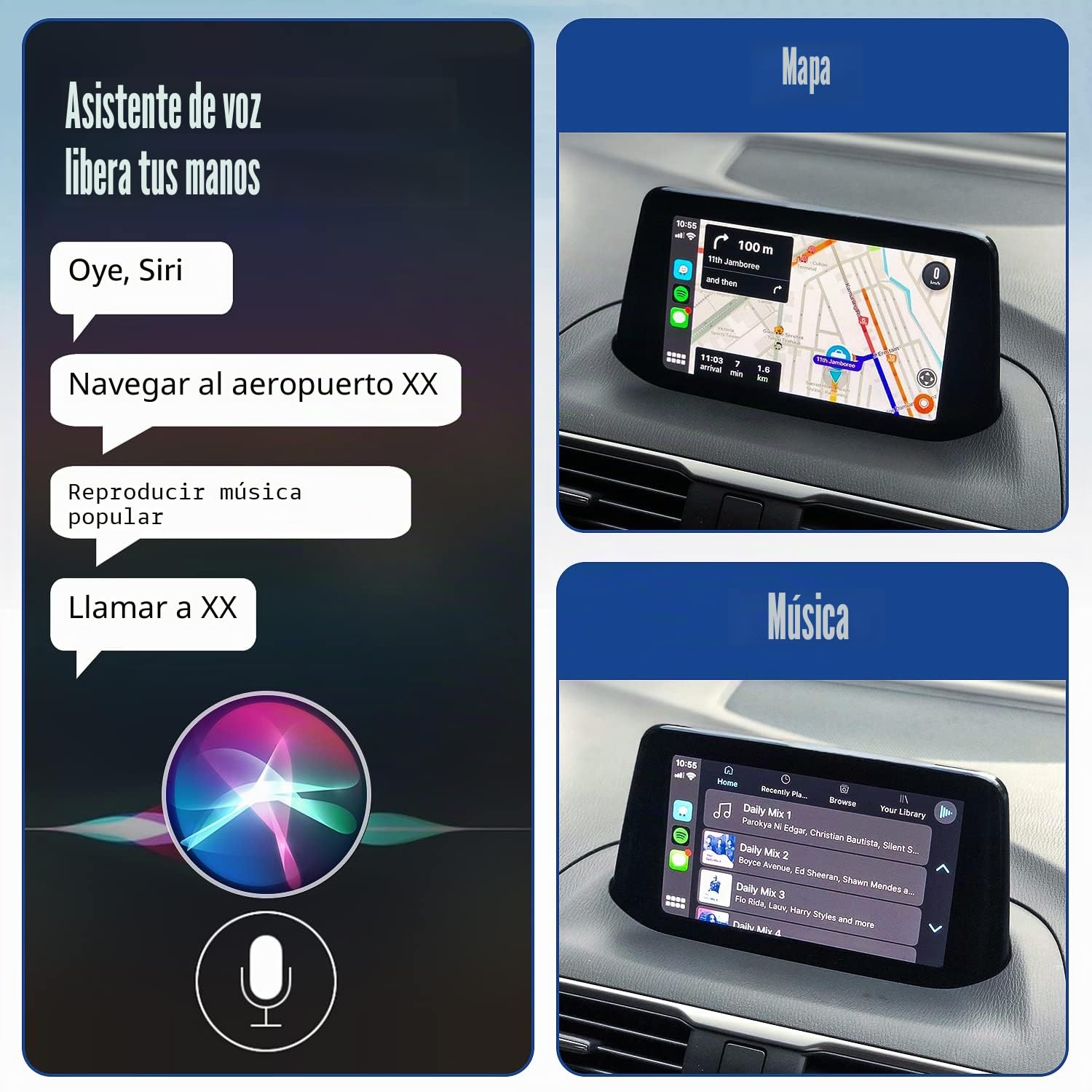 HMYC Kit de Retrofit Mazda Carplay y Android Auto, Hub OEM TK78-66-9U0C Compatible con el Sistema MZD Connect, Compatible con Mazda 2/3/6/CX3/CX5/CX9/MX5 2014-2020