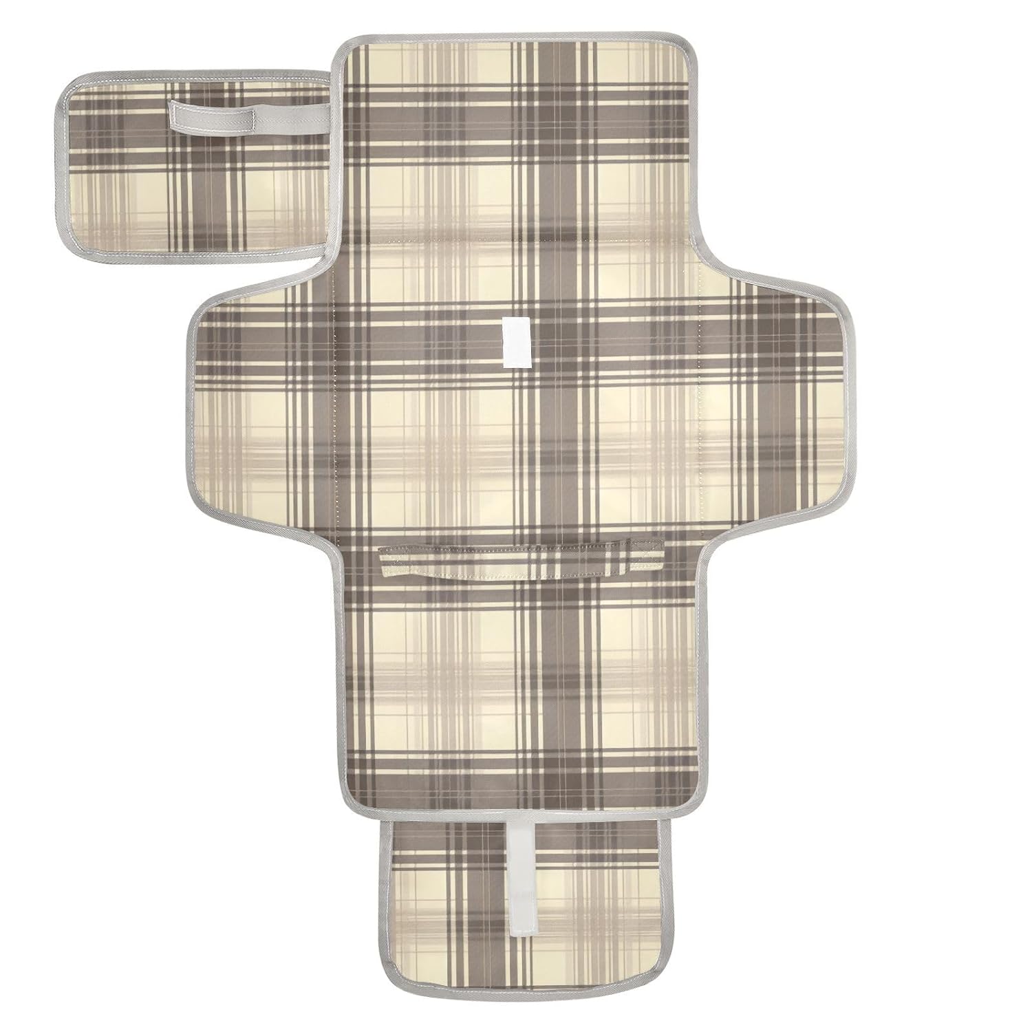 Gray-Brown Check Reusable Changing pad Baby with Tissue Pocket Portable Changing pad for Baby Infant Travel Station Kit cambiador de pa?ales para Bebes
