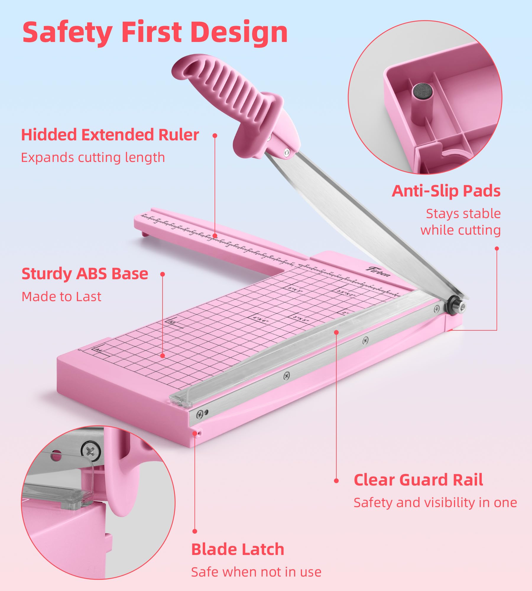 Firbon 12" Paper Cutter - Precision Trimmer -5 Firbon 12" Paper Cutter - Precision Trimmer -5