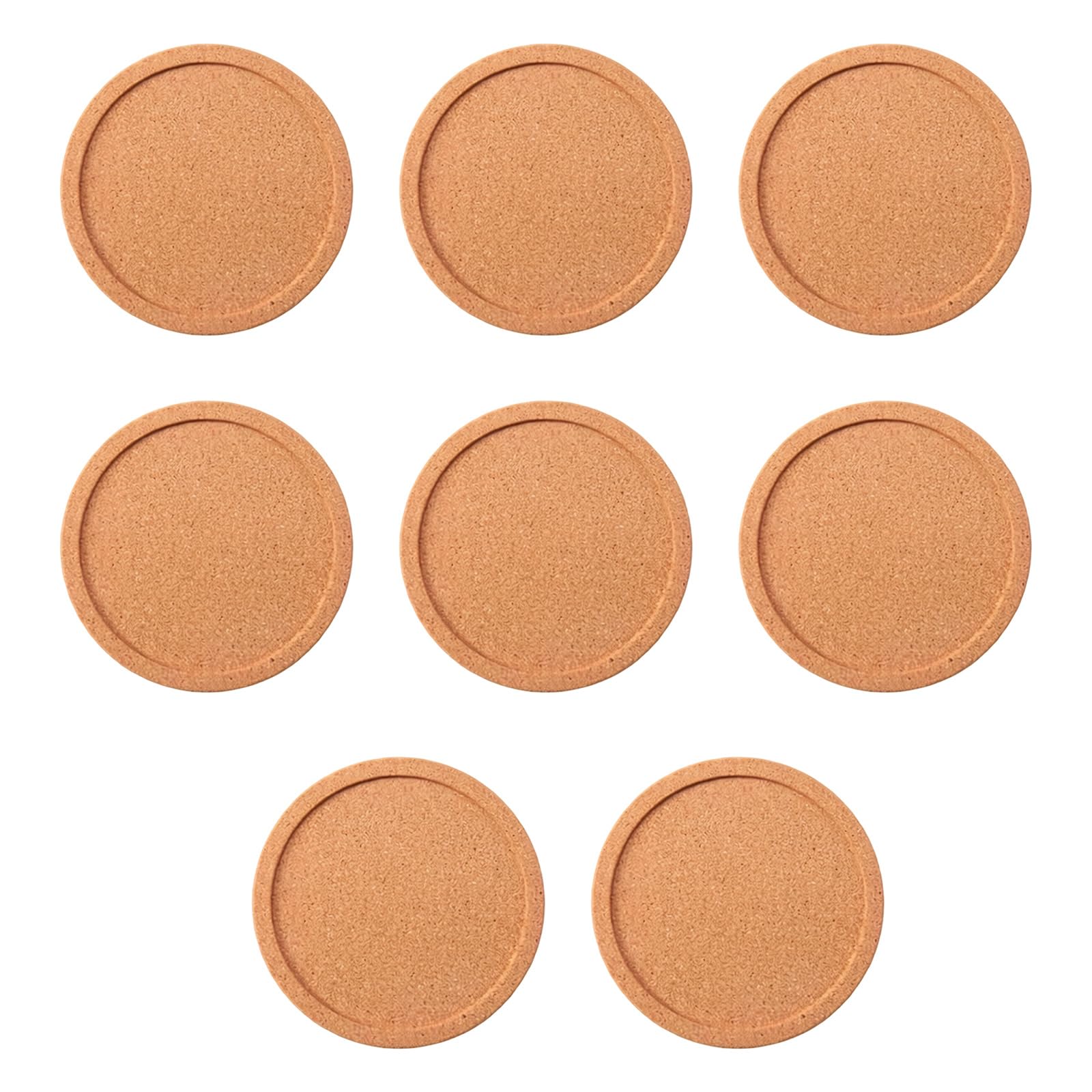 Cork Coasters, NonSlip Absorbent Coasters for Drinks Round Cork-Coaster with Lip Reusabled Water Absorbing-coaster Glasses Mugs Cup Pads Coffee Table Protectors Home Decoration