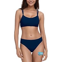 Period Swimwear Strappy Two Piece Bikini Set Crop Top Swimsuit