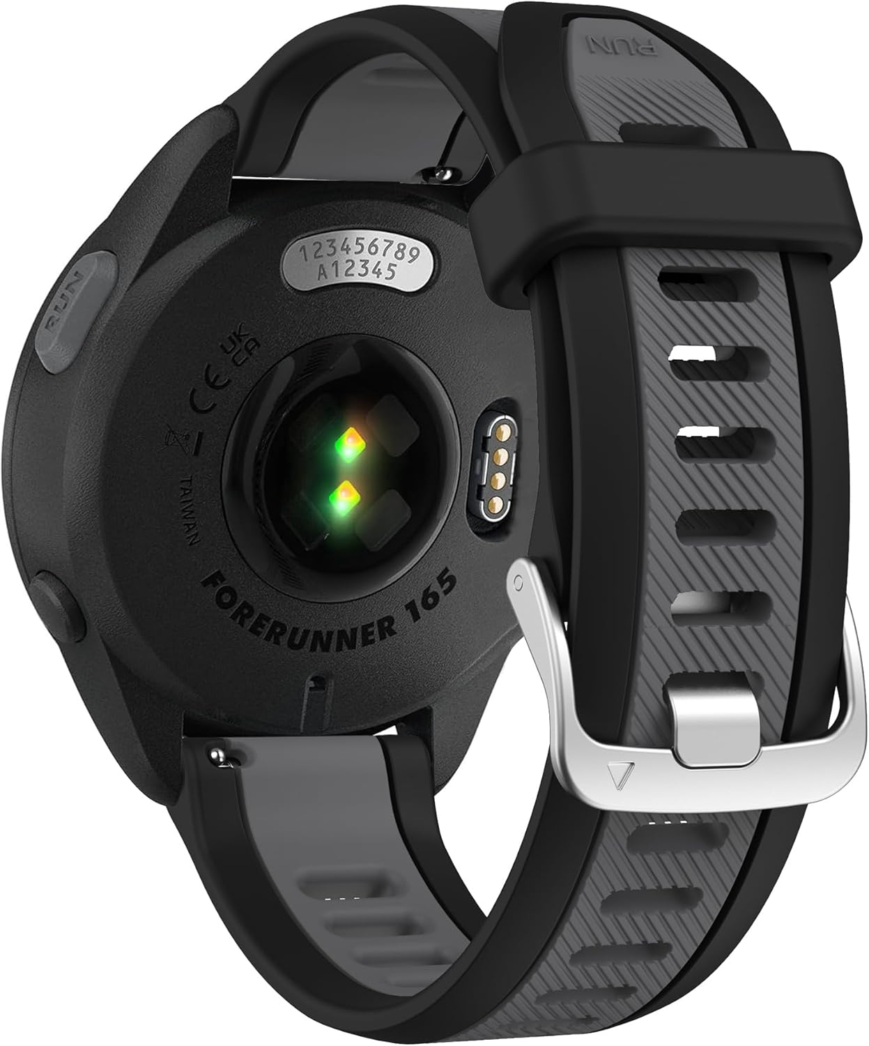 Fit for Garmin Forerunner 165 Watch Bands Women Men, 20mm Durable Soft Silicone Replacement Bands Straps Wristbands watchband Fit for Garmin Forerunner 165 Music