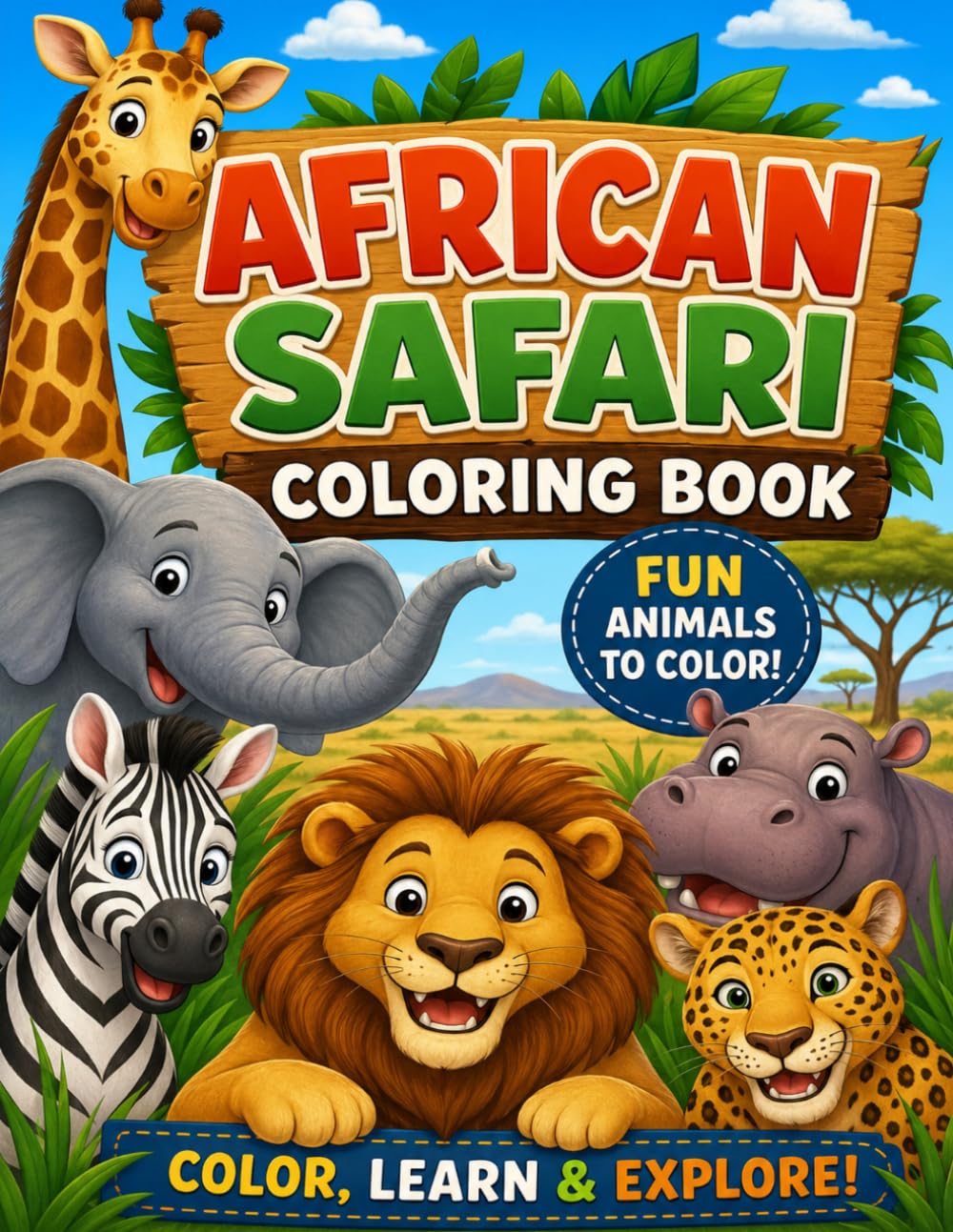 African Safari Coloring Book