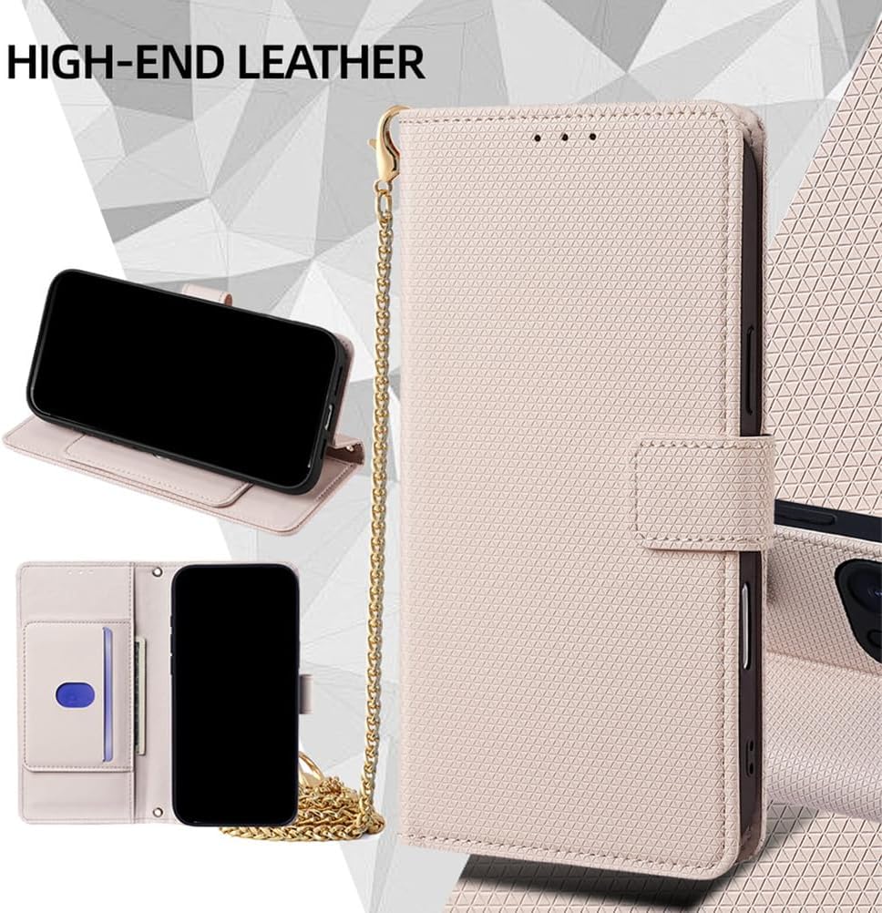 Wallet Case for iPhone 17 Pro Max/17 Pro/Air/17, Long Shoulder Chain Leather All-Inclusive Protection Cover Flip Folio Stand Function Protection Phone Case(Grey,17)