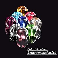 Vista 24 de QualyQualy Cuentas de pesca surtidas, cuentas de pesca de vidrio de plástico, rojo y amarillo, mezcla de colores, cuentas de pesca luminosas