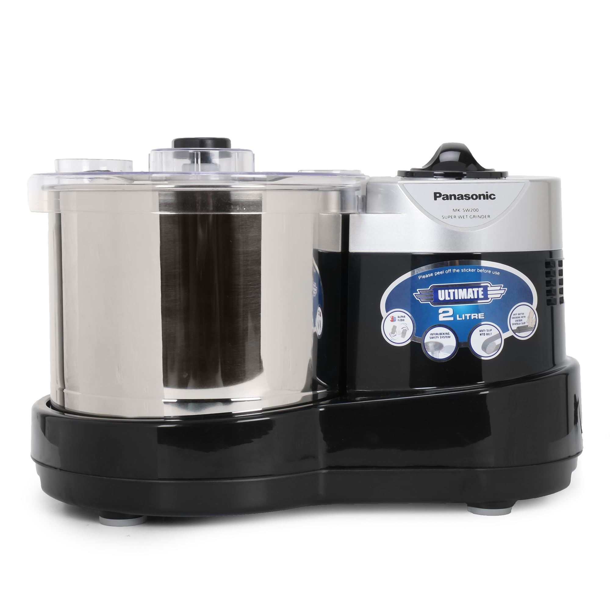 Panasonic Stainless Steel Mk-Sw260 Super Wet Grinder, 2 Ltr With Timer (Black)-image-39