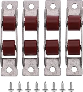 Sash 8 Pcs Translation Window Double Flat Wheel Sash Double Rollers Pully Sliding Door Wheels Furniture Wheels Furniture Rollers Barn Door Rollers Double Rollers Sash Belt