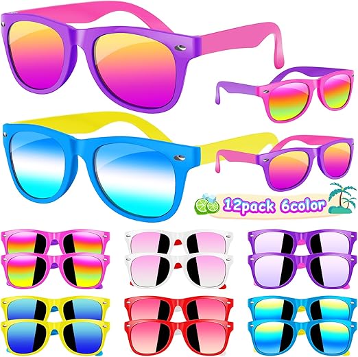 Kids Sunglasses - Party Favor, Bulk Sunglasses for Kids 3-8, Birthday Party Supplies (12PCS Kids Sunglasses)