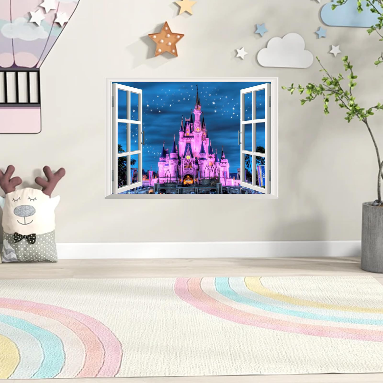 Amazon.co.jp: シンデレラ城ウインドタイプ Princess castlesウォール