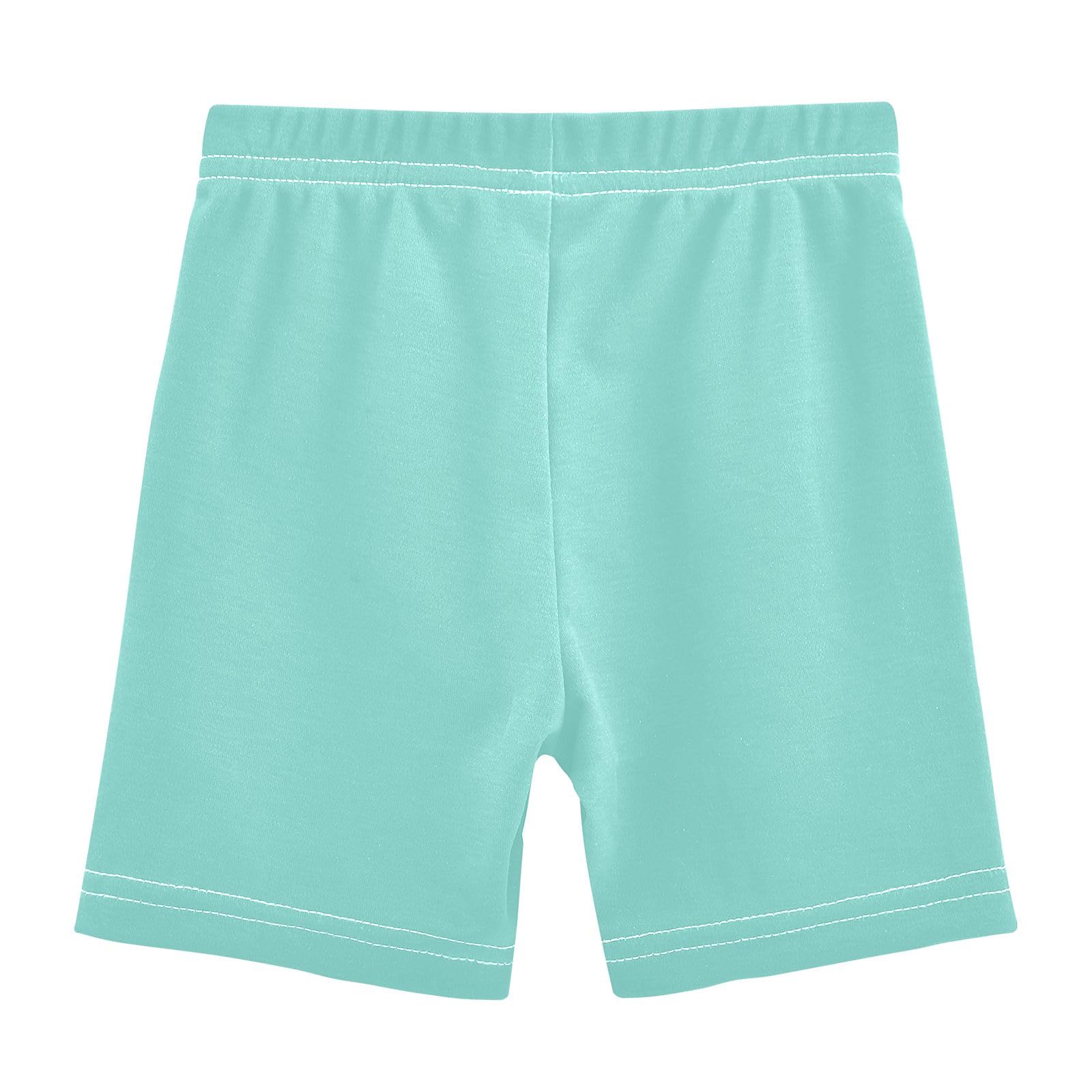 CHIFIGNO Green Blue Girls' Bike Shorts Under Dress Cartwheel Shorts Cotton Dance Short Clothes for Kids 5T