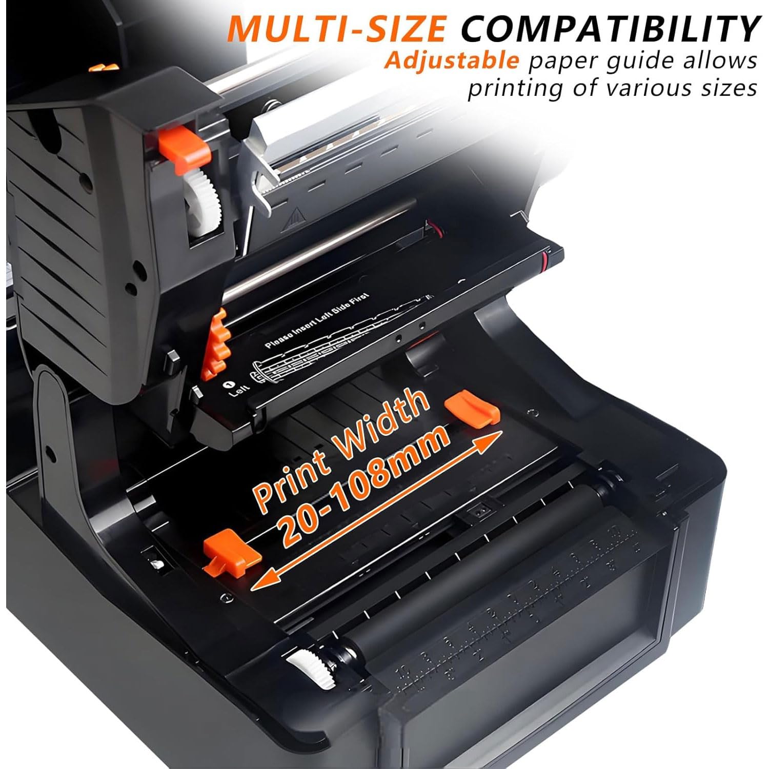 Stampante Multifunzione per Etichette, Stampante per Nastri Satinati a 300 Dpi, Supporta Oltre 50 Lingue, Larghezza di Stampa da 15 a 108 Mm, velocità di Stampa di 127 Mm/s