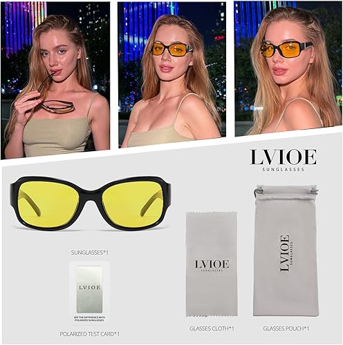 Miniatura 5 de LVIOE Gafas de sol polarizadas para mujer, gafas de sol envolventes de moda con protección UV400 LS6202
