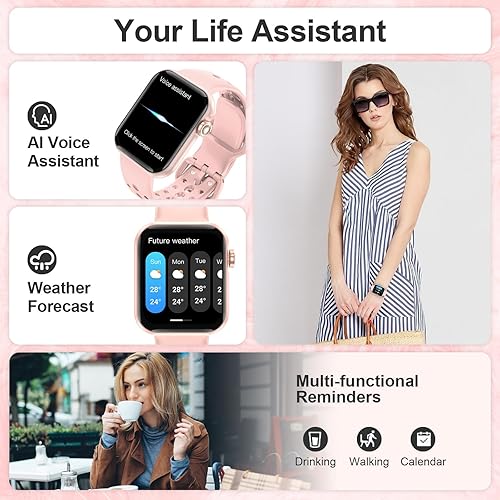 Miniatura 3 de Relojes inteligentes para hombres y mujeres, pantalla HD de 1.83 pulgadas, reloj inteligente de seguimiento de actividad física para teléfonos