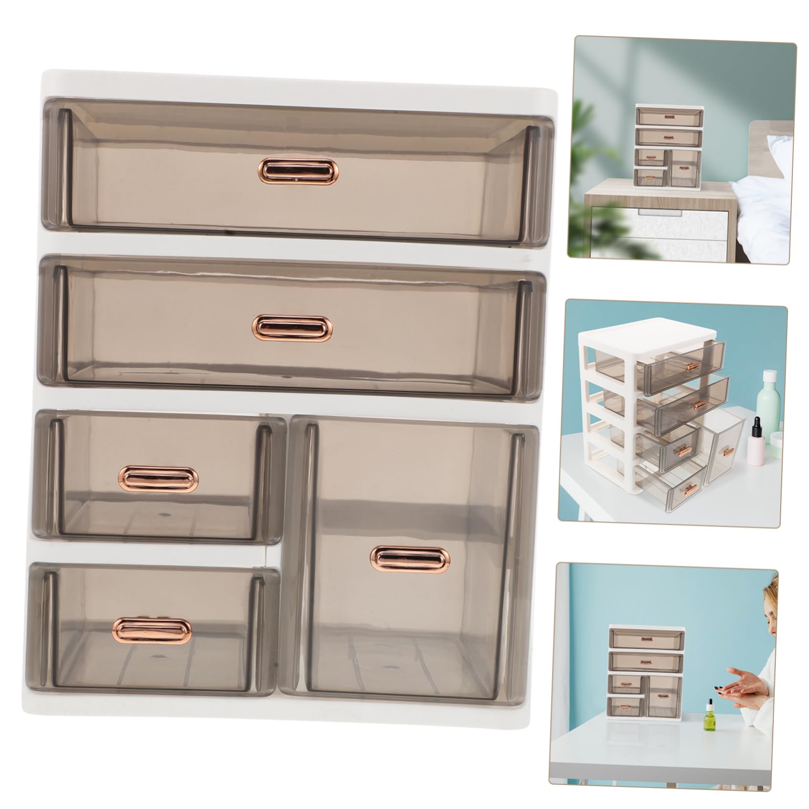 Organizador y con Escritorio Cajones Transparente Capas para Maquillaje