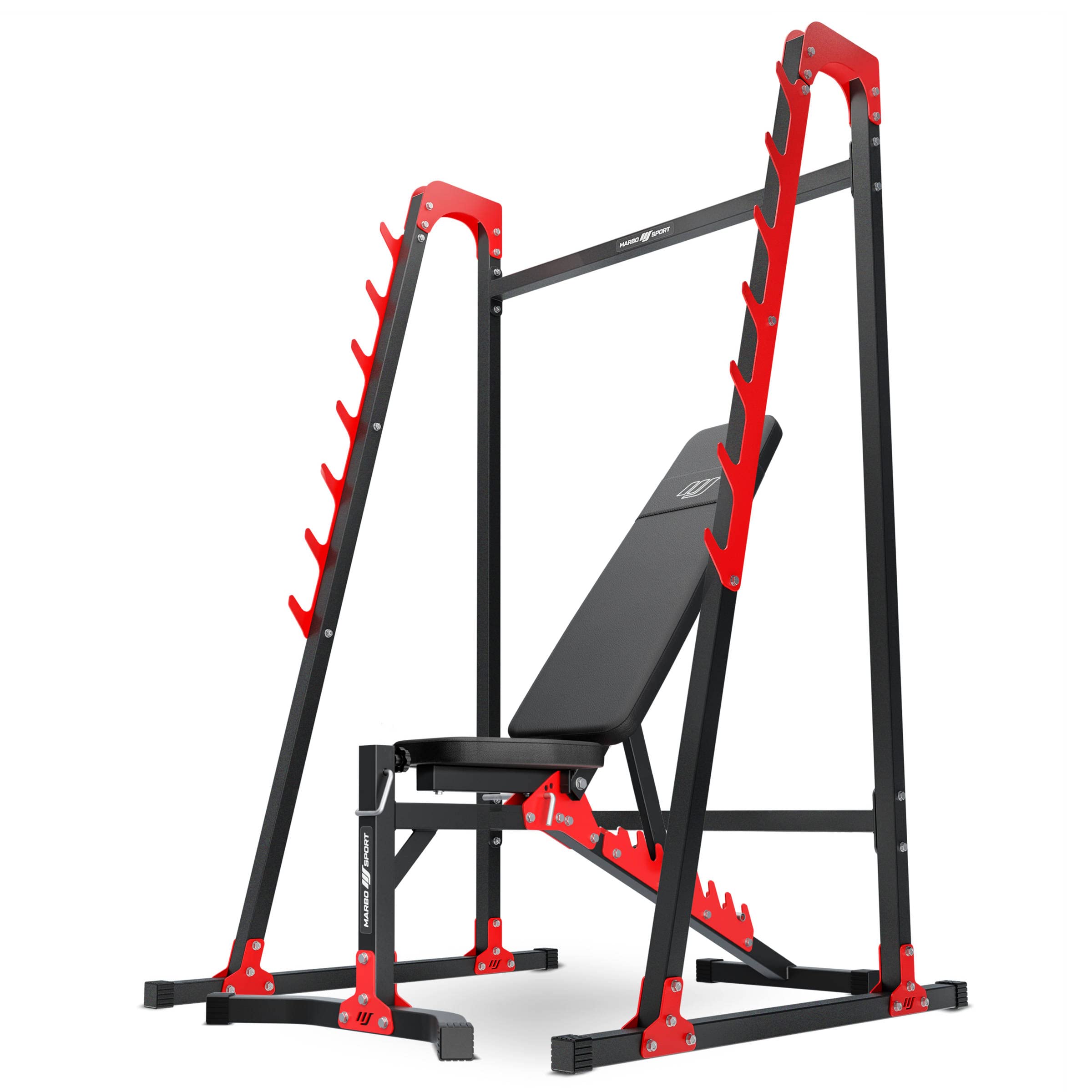 Ensemble Sport Marbo MH24 2.0 | Banc de Musculation réglable MH-L115 + Support d'haltères MH-S204 | Set 83kg / 113kg au Choix | Made in EU
