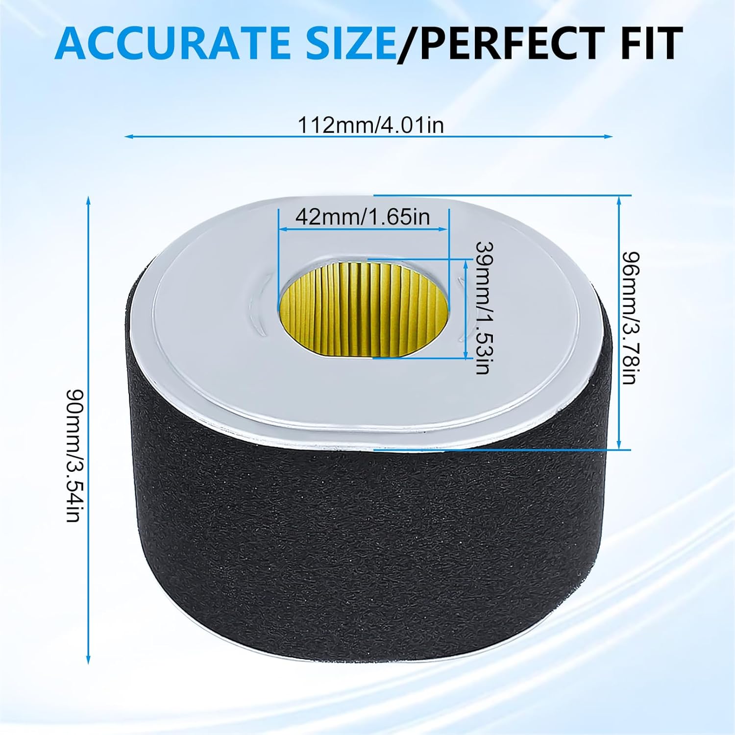 Adefol 8 x Air Filter Cleaner Lawn Mower Engine Replacement Parts for Honda GX340 GX390 11HP 13HP, Replace Accessories for 17210-ZE3-010 100-012 30-417 5252697 2893907