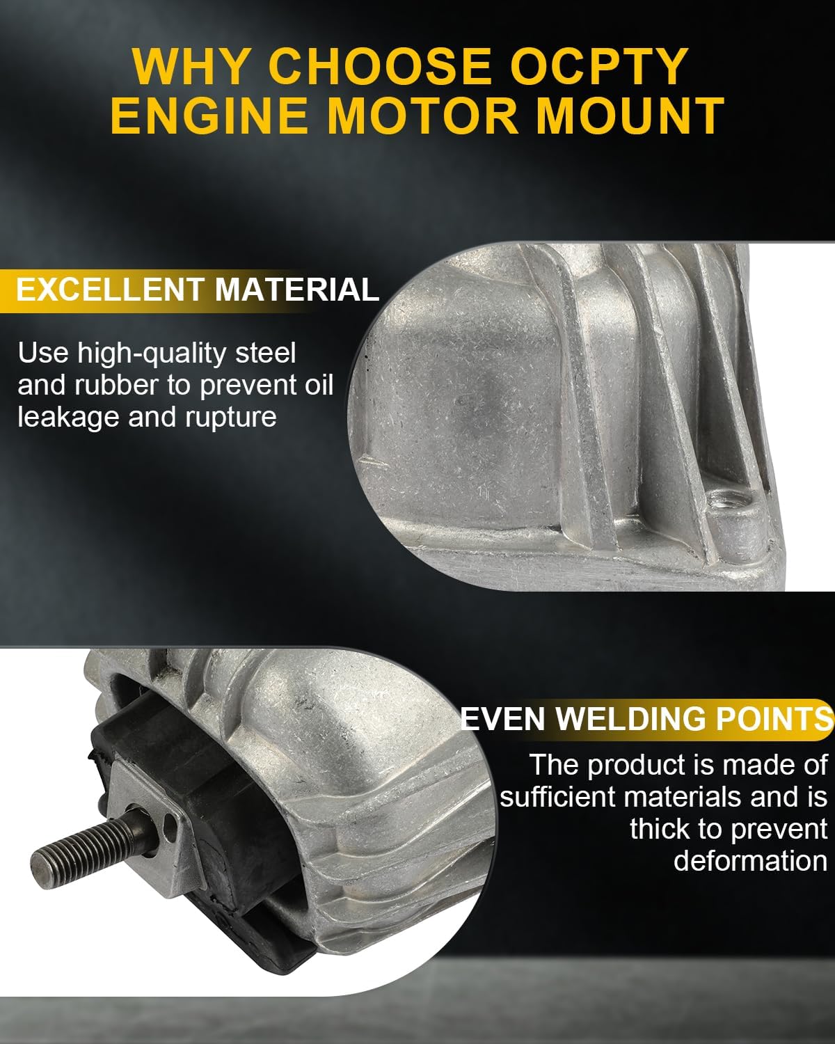 OCPTY 4PCS Front Left Right Engine Motor Mount Transmission Mount Kit Compatible for BMW 328i 2012, 335i 2007-2013, 335is 135is 2013, 335i xDrive 2009-2013, 1 Series M 2011, 135i 2008-2013, Z4
