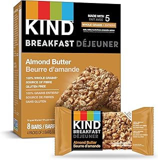 KIND Breakfast Bar, Almond Butter, Gluten Free, Non GMO, 50 Grams, 4 Count