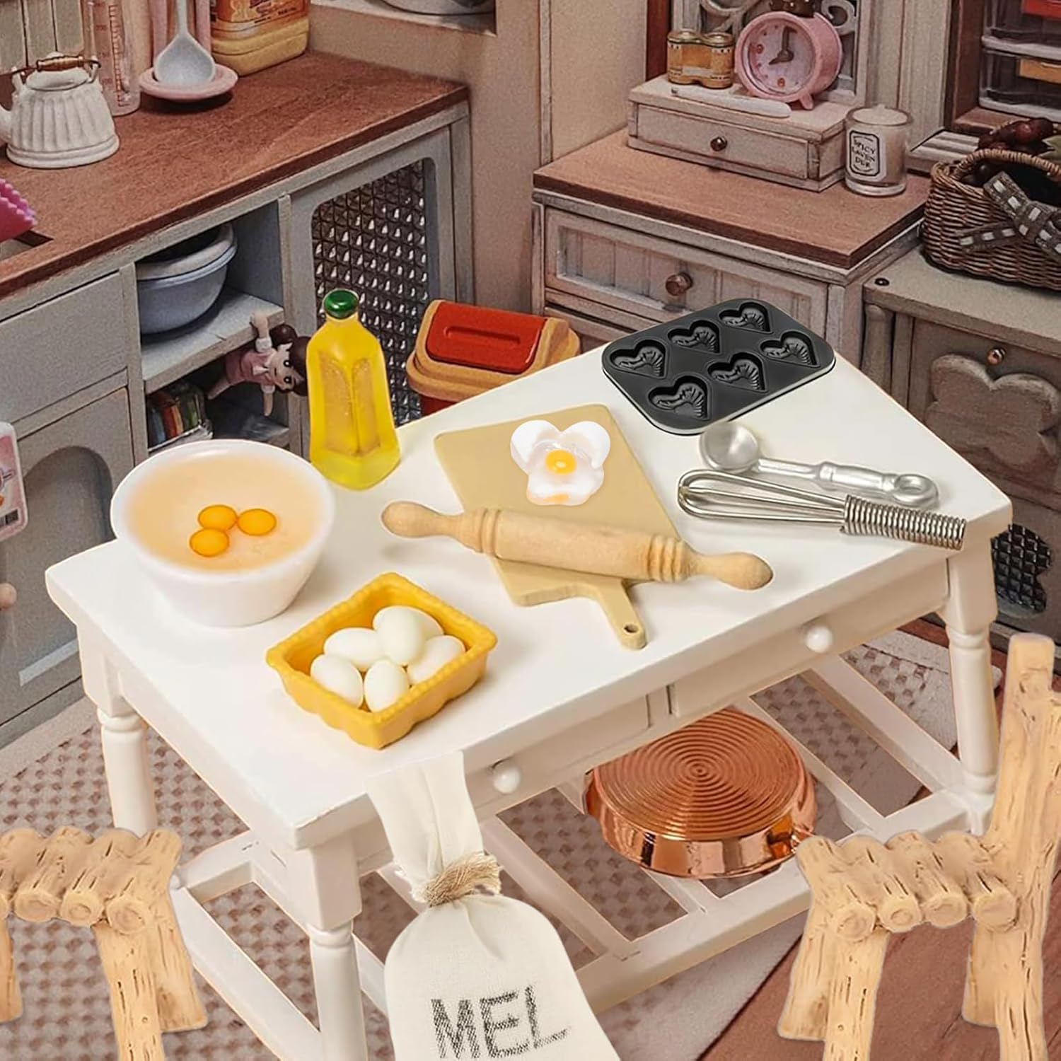 12-teiliges Miniatur Backset Für Puppenhaus & Wichteltür – Niedliches Spielzeug