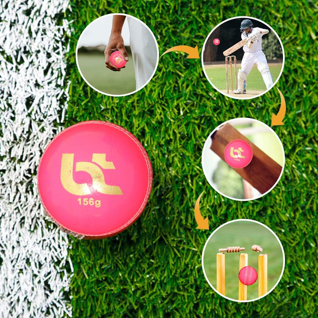 Pink Cricket Balls Pack of 6 - 4 Piece Set