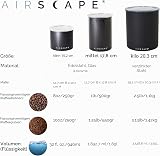 AirScape Planetary Design Stainless Steel Coffee Canister | Food Storage Container | US Patented Airtight Lid | Push Out Excess Air and Preserve Freshness (Medium, Matte White) - 7