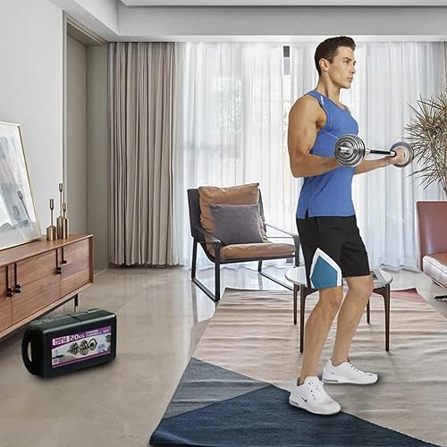 Miniatura 6 de Juego de mancuernas ajustables, barra de gimnasio en casa de acero inoxidable con caja de transporte para hombres y mujeres