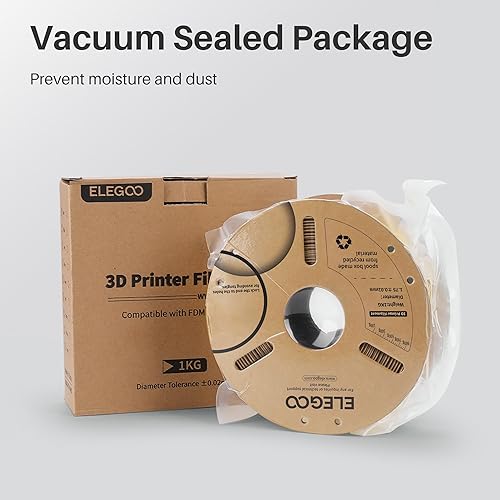 Vista 69 de ELEGOO Filamento PLA de 0.069 pulgadas, color rosa y morado, 4.4 lbs, precisión dimensional +/- 0.001 in, paquete de 2 carretes de cartón de 2.2