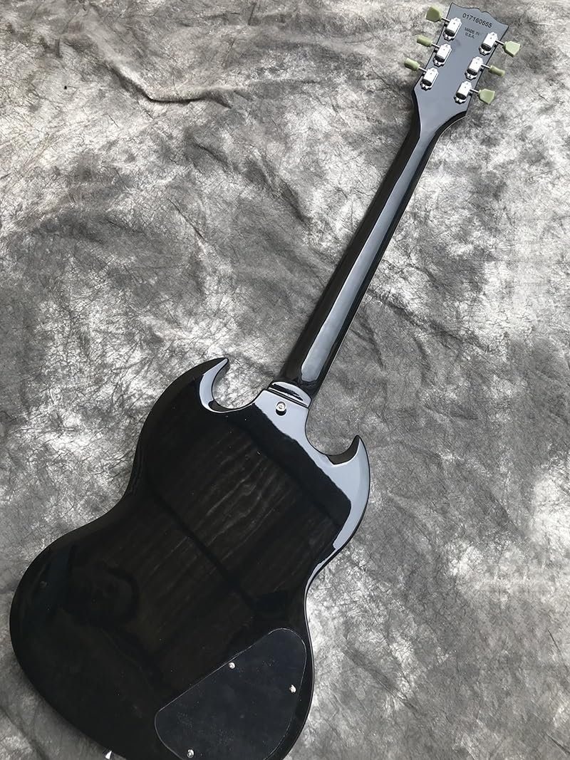 Chitarra elettrica personalizzata for mancini, chitarra con top in acero fiammato, corpo in mogano, tastiera in palissandro