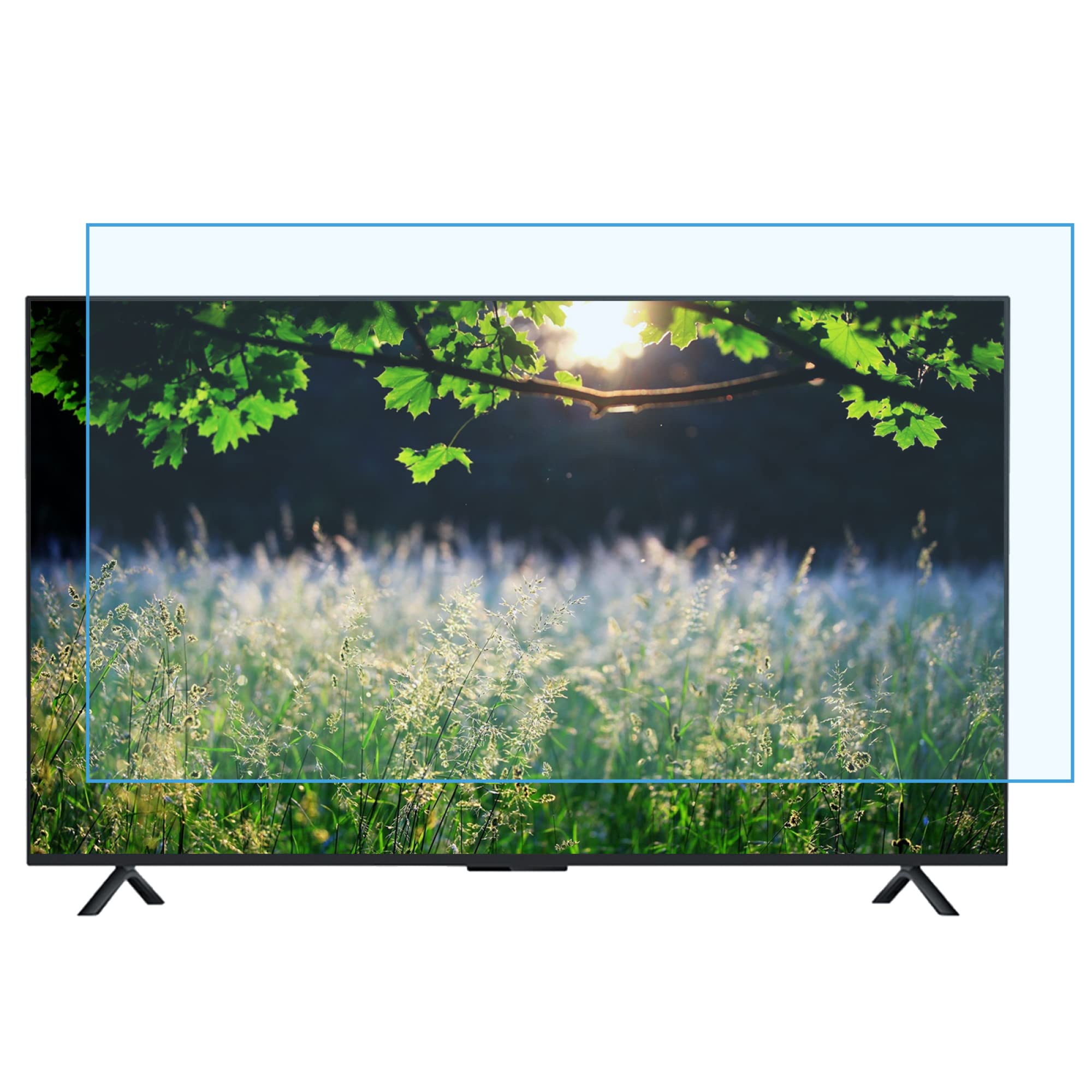 Pellicola protettiva anti-luce blu per TV da 43-75 pollici, impermeabile, anti-olio, anti-polvere, anti-graffio e anti-riflesso, allevia l'affaticamento degli occhi e la mio(65 pollici 1440 x 809 mm