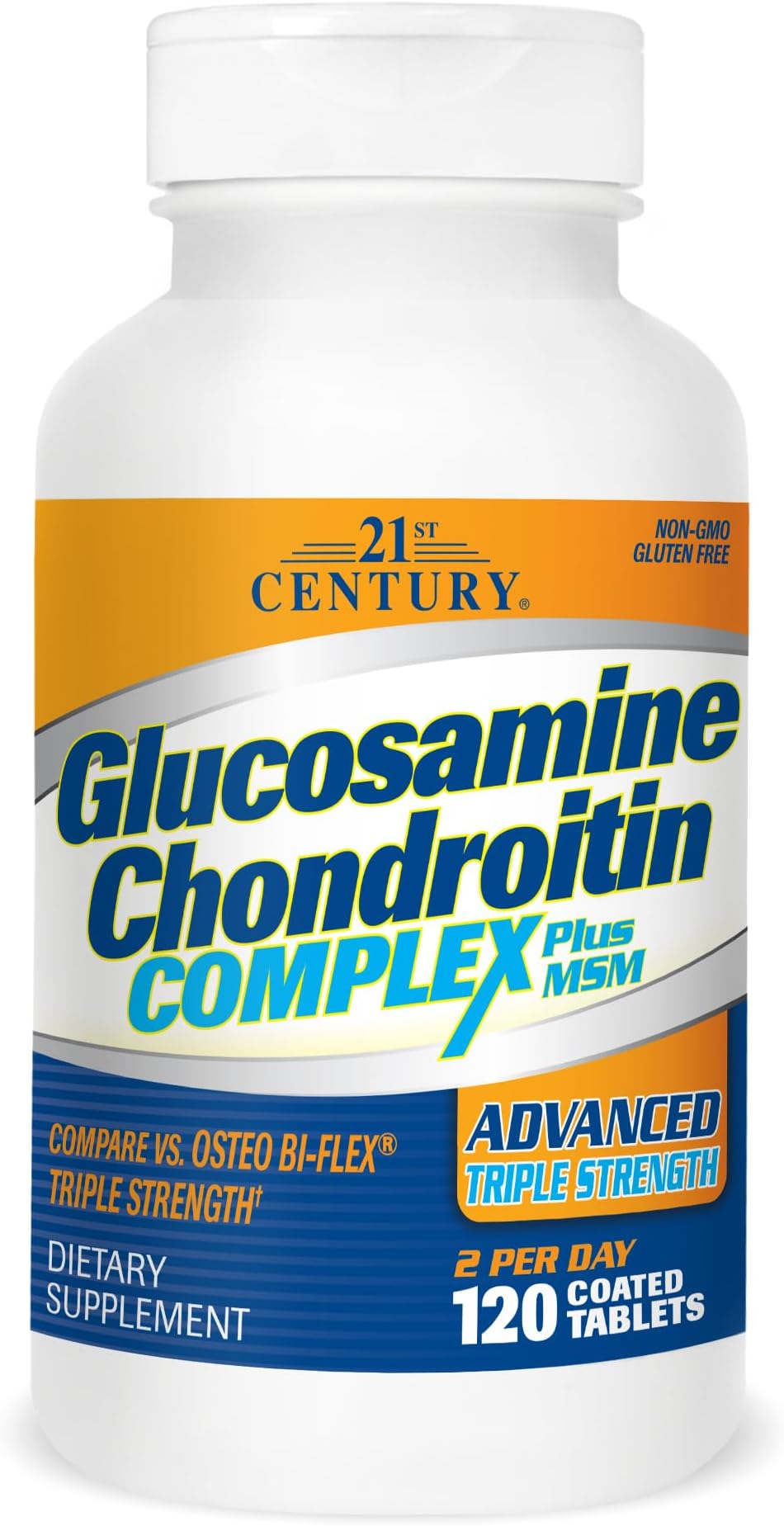 Glucosamine Chondroitin Complex Plus MSM Advanced Triple Strength Tablets, 120 Count (27438)