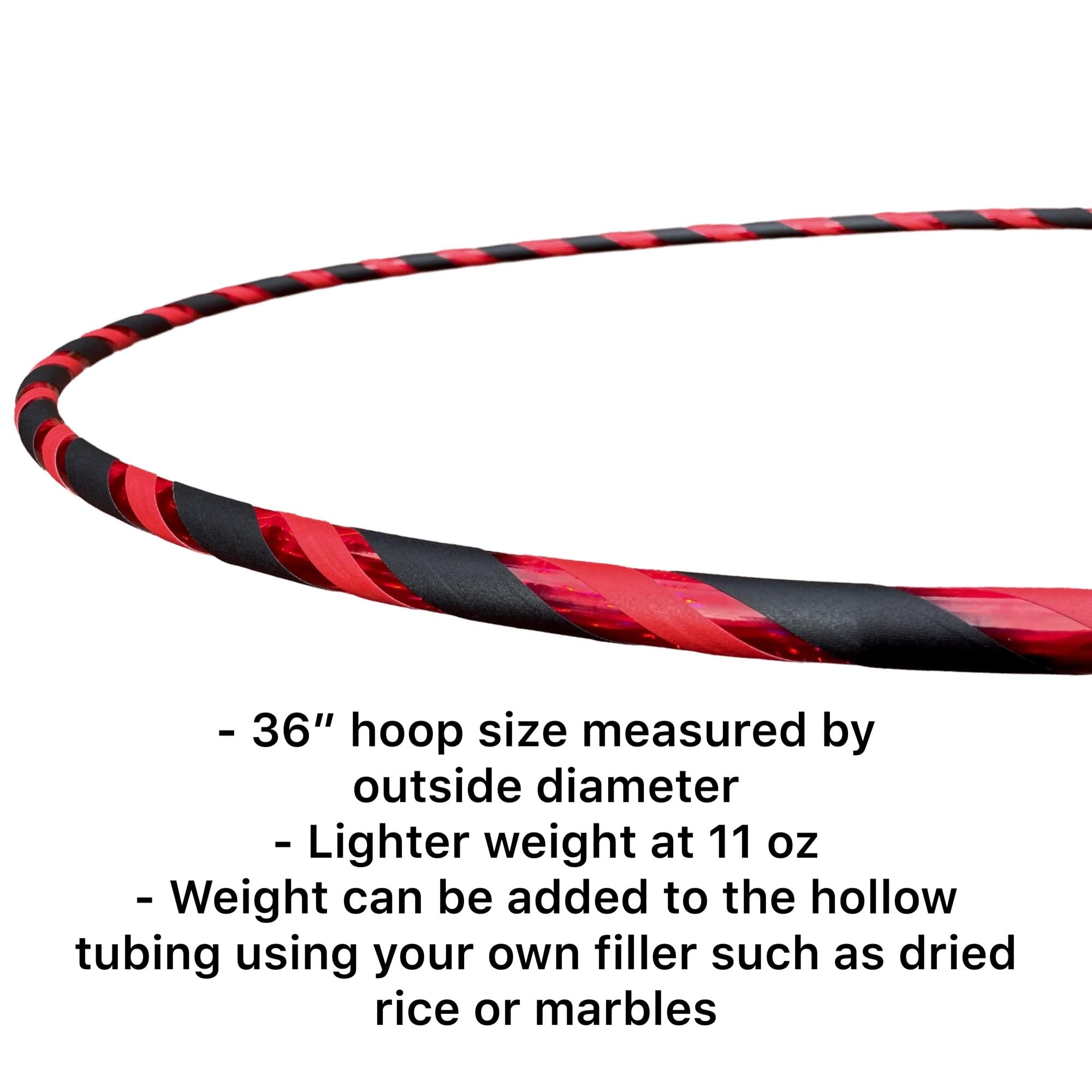 36" Dance Hula Hoop | Made in The USA | Lighter Weight at 11 oz - Image 2