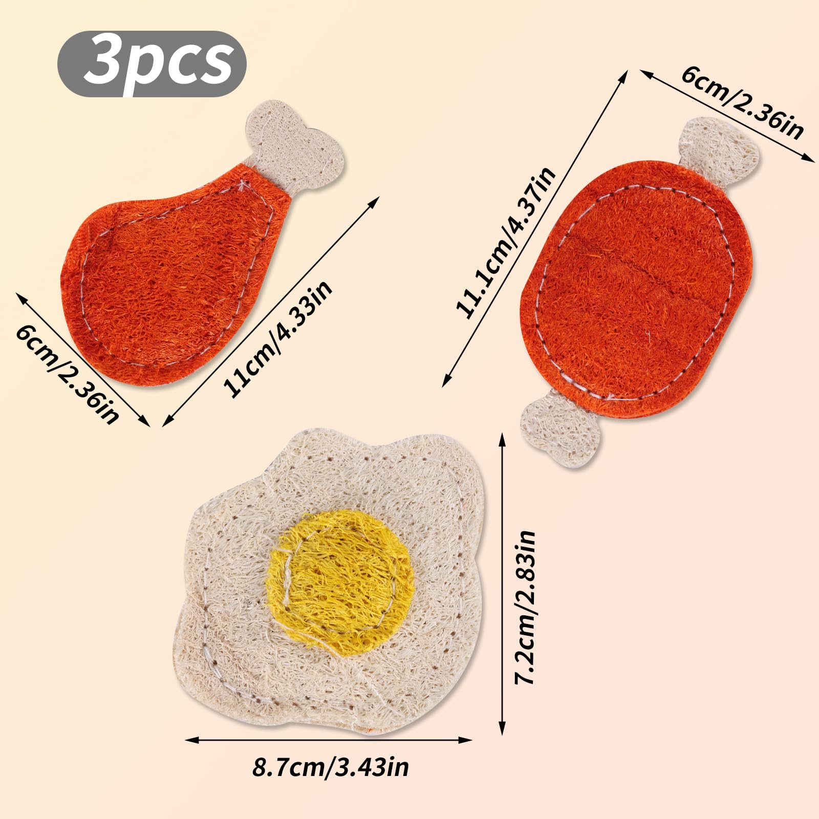 BOXOB 3pcs Luffa Cat Chew Toys with Catnip - Image 2