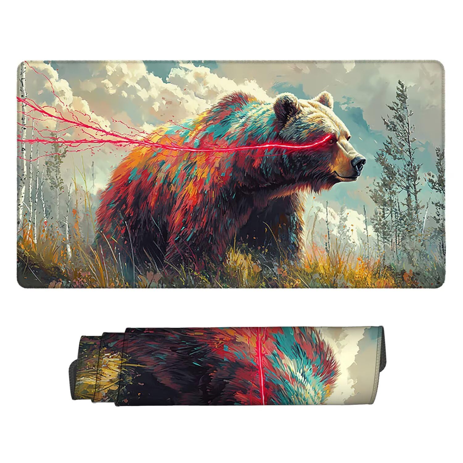 Podkładka pod mysz do gier, 1200 x 600 mm, XXL, duża podkładka pod mysz do gier, antypoślizgowa, wodoodporna, rozszerzona XXL długa klawiatura, akcesoria biurowe, do gier, komputera, komputera