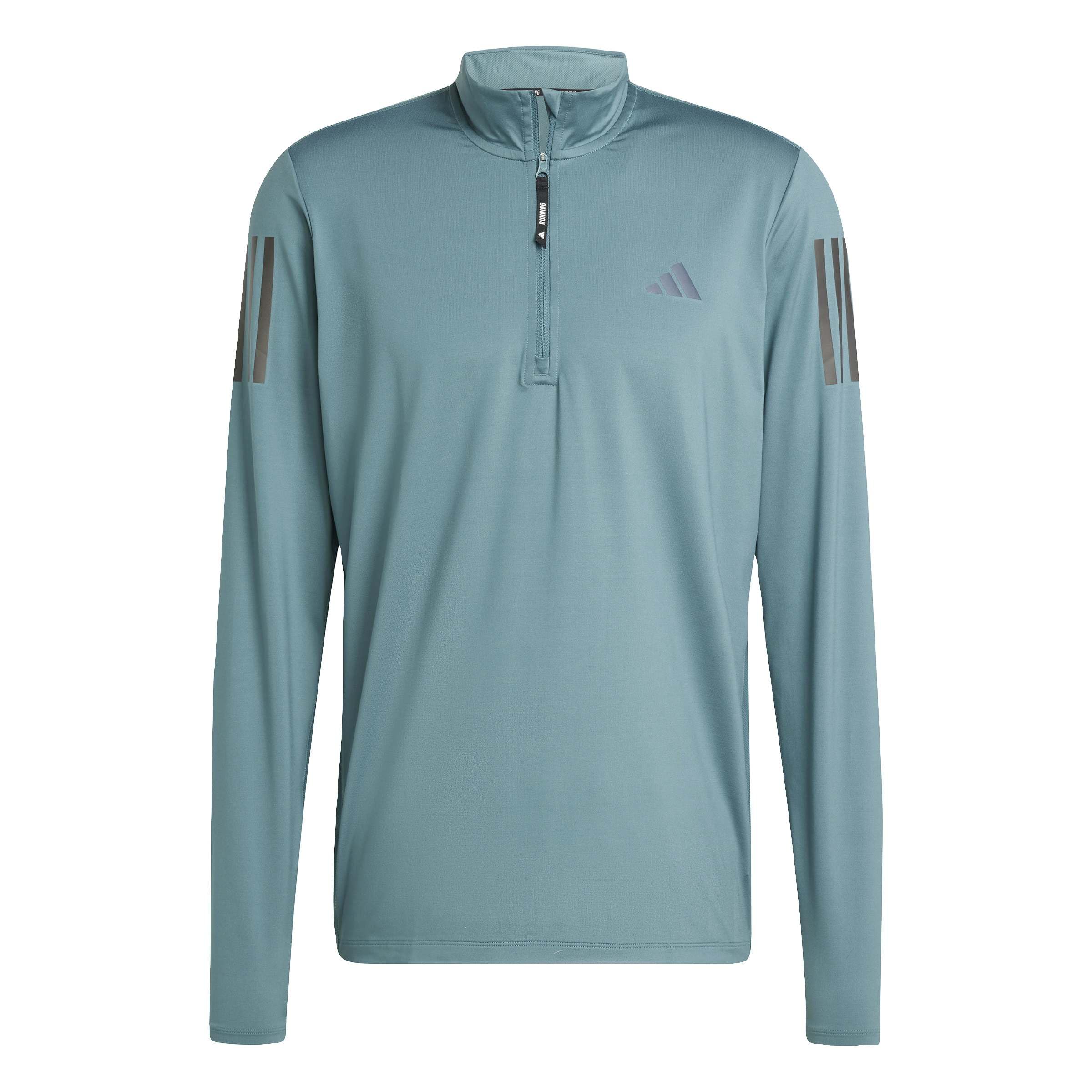 adidas Men's Own the Run Half-Zip Jacket, preloved teal, XL