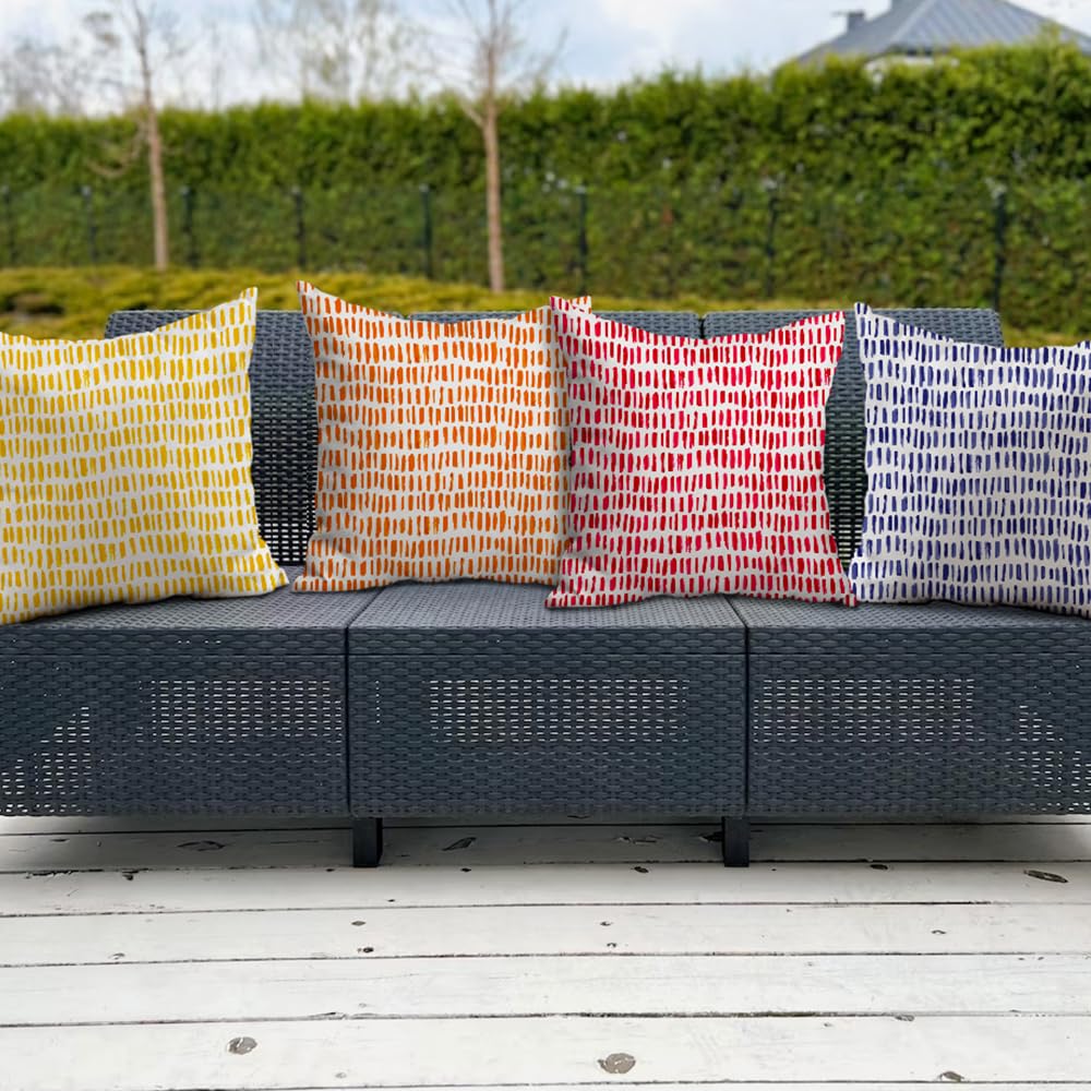 Jarrtinle Set Di 2 Federe Per Cuscini Impermeabili 45x45 Cm, Con Foglie D'acero E Zucche, Arancioni, Per Esterni E Interni, Decorazione Autunnale
