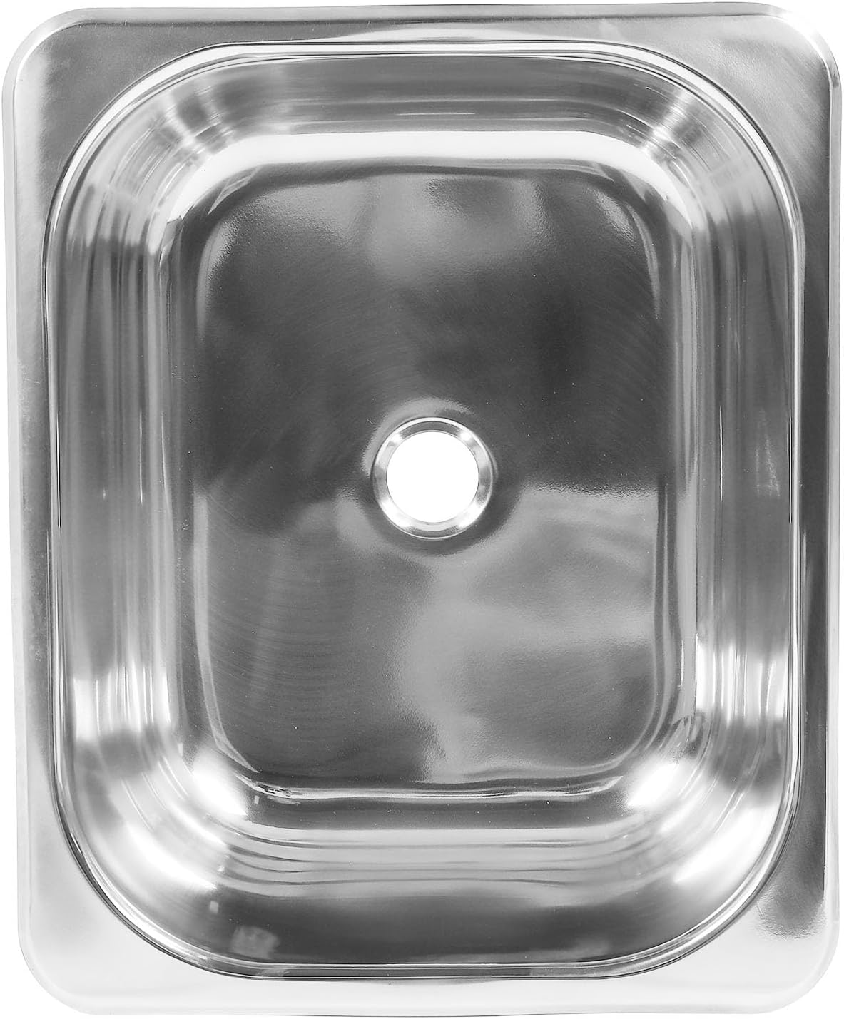 Fabater RV Bathroom Sink, 304 Stainless Steel Large 17L Capacity Drop in Installation Sink, Portable with Mirror Finish and 40mm Drain Hole for RV, Camping, Kitchen, Motorhome,