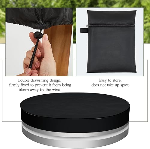 Miniatura 5 de Tatuo Cubierta redonda de acero de 8 pies para tanque de agua, redonda, resistente al agua, tanque de agua, baño de hielo para bañera fría al aire