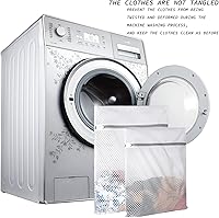 Vista 7 de 3 Piezas Bolsas de Lavandería Duraderas de Malla de Panal para Ropa Delicada, Tela de Red de 3.69 oz/yd², Duradera y Reutilizable, Bolsa de Lavado