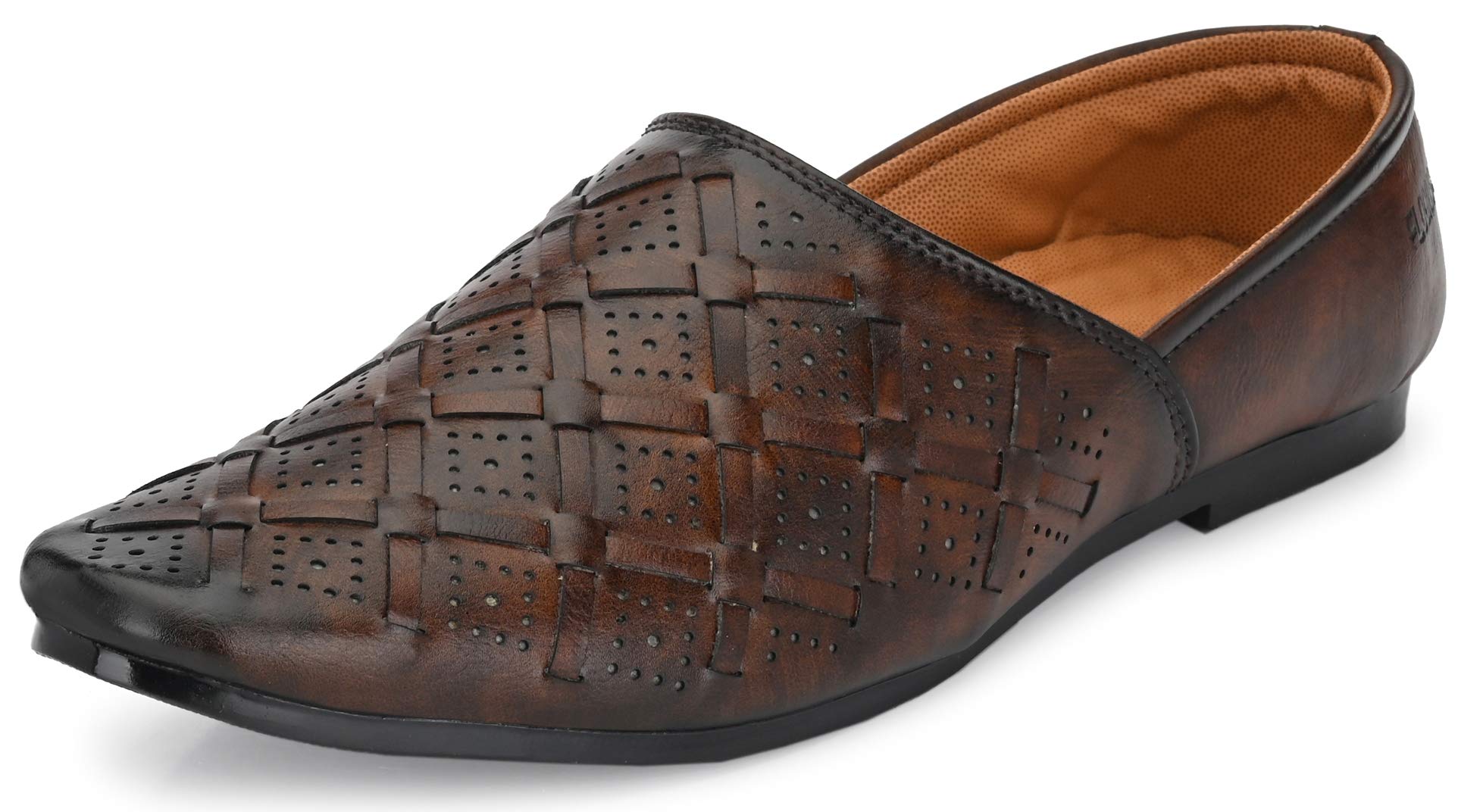 Men Ethnic Lightweight Mojari/Jutti/Nagra Shoe for Wedding-image-22