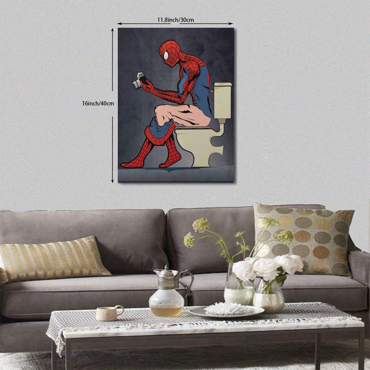 Amazon.co.jp: トイレ装飾 Marvel マーベル スパイダーマン アート