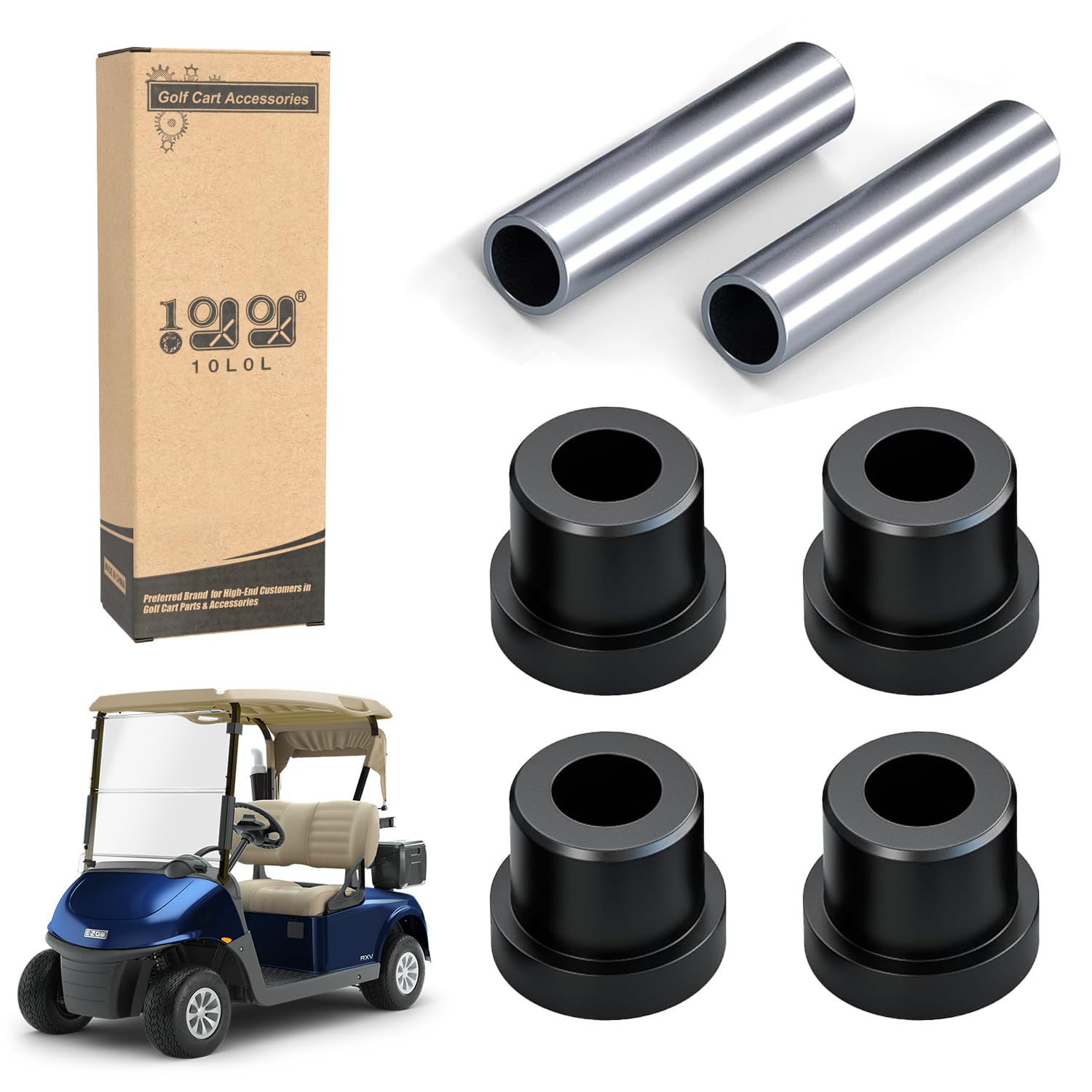10L0L Golfwagen A-Arm Federbuchsen Set Für EZGO RXV Ab 2008 - Ersetzt 608086, 601340, 602085, 601754, 602415, 600525