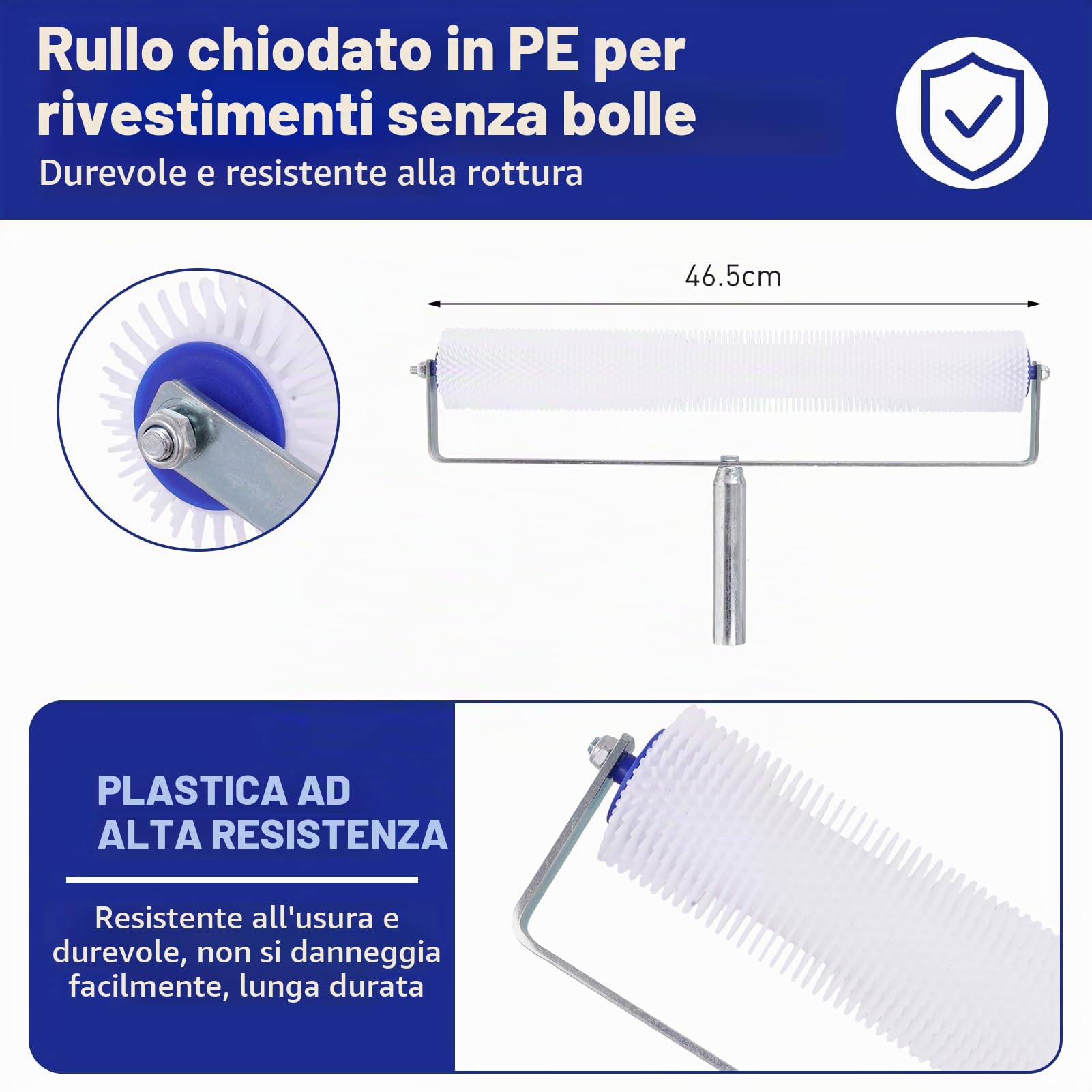 Set di attrezzi per cemento autolivellante, rullo per cemento autolivellante, set di pavimenti epossidici, scarpe per pavimenti epossidici, utensili in calcestruzzo, raschietto in acciaio inox, con