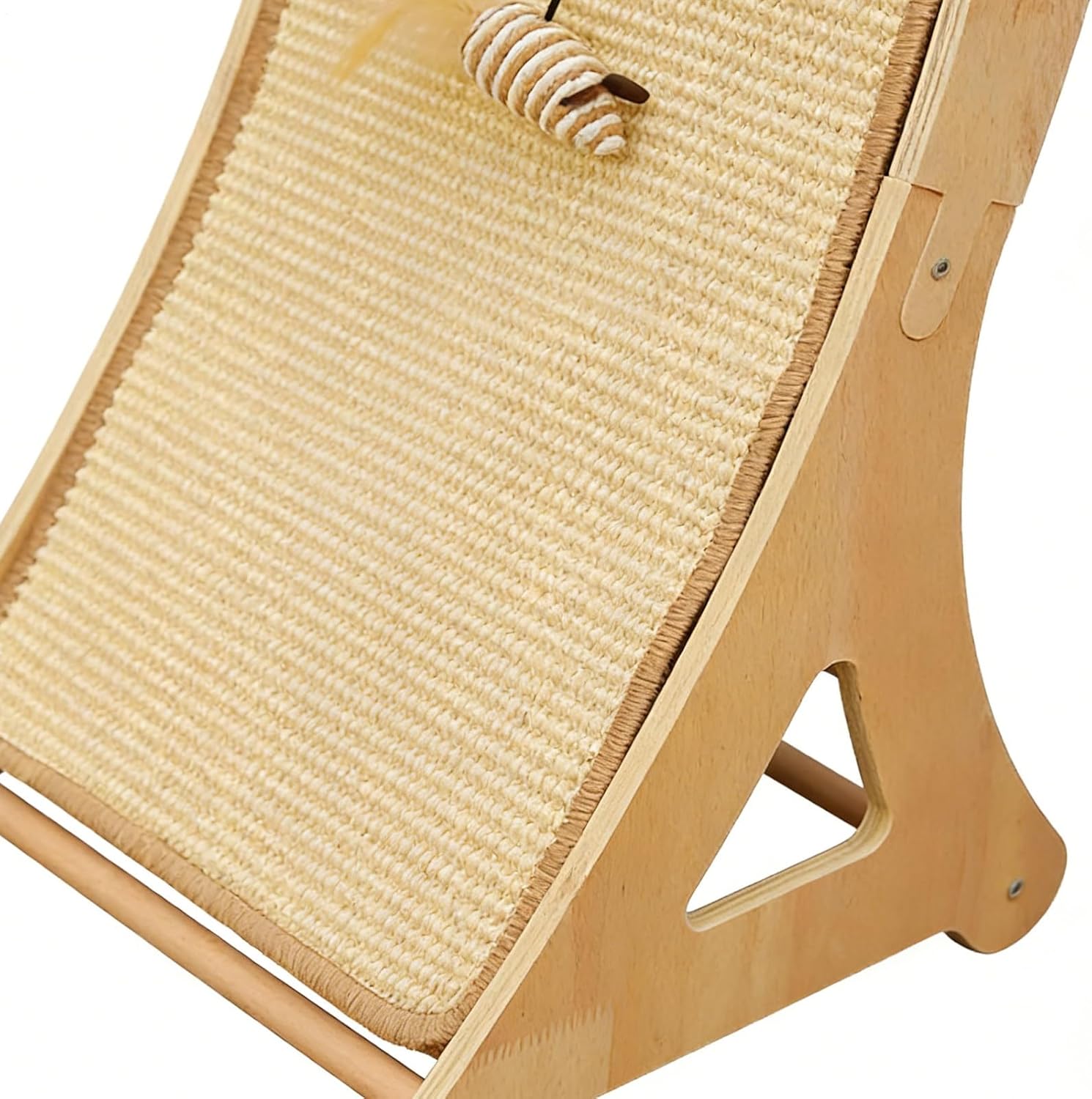 Scratch Pad for Cats - Boredom Relief Interactive Cat Toy,Scratch-Resistant Ramp with Toy Ball - for Indoor Home Living Room Pets Kittens Rabbits Puppy Corner Floor