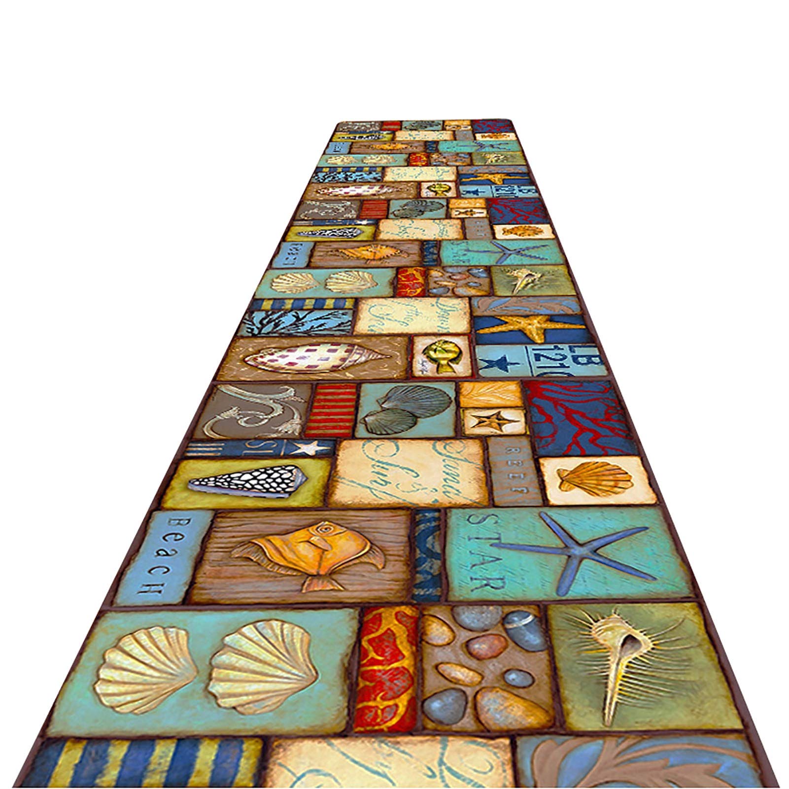 Tappeti morbidi in velluto di cristallo per la stanza dei bambini, stampa multicolore, antiscivolo, motivo griglia di gioco, lavabile in lavatrice (dimensioni: 1 × 4 m) (0,6 × 8 m)